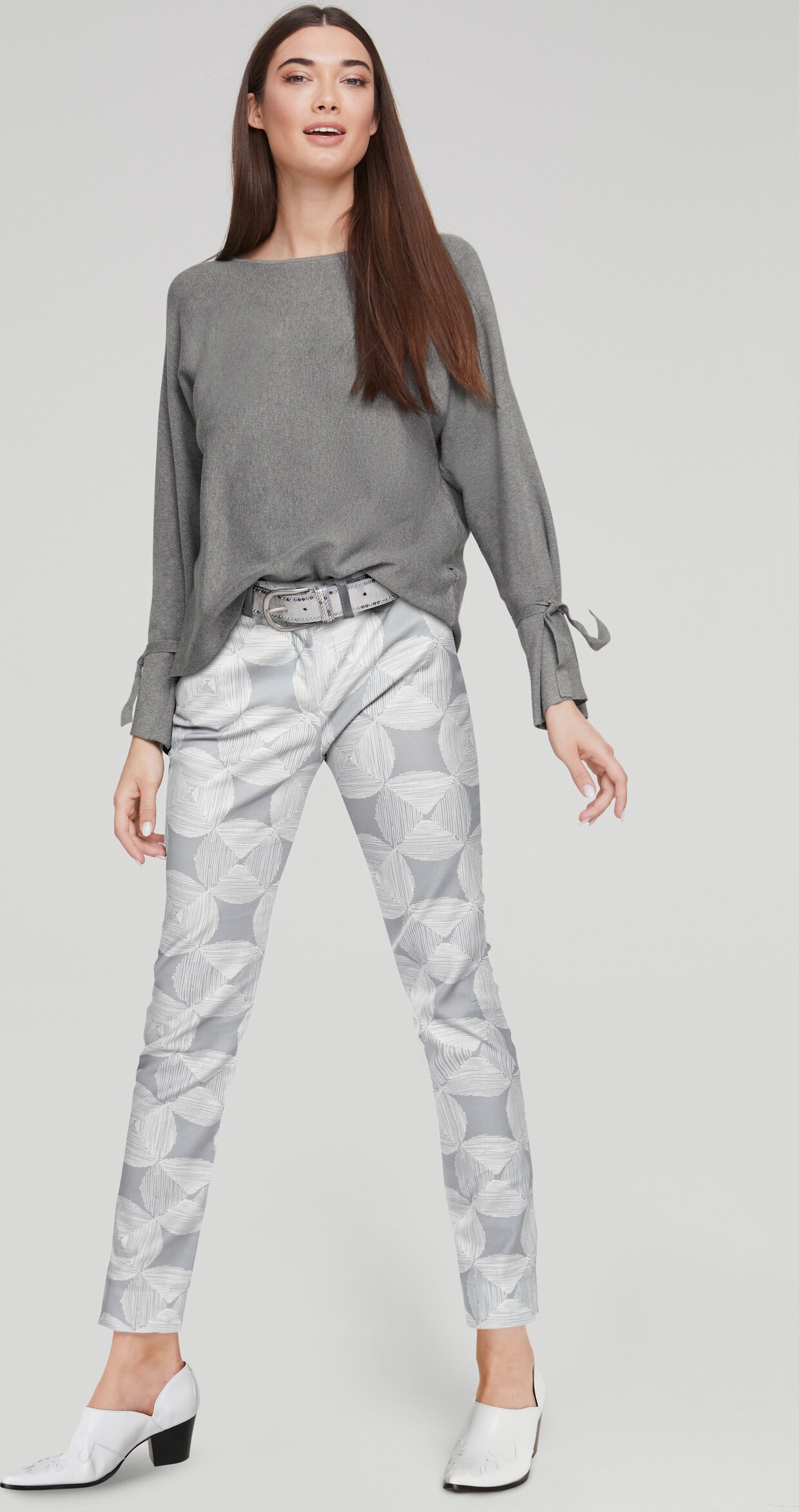 heine Druck-Hose - silbergrau