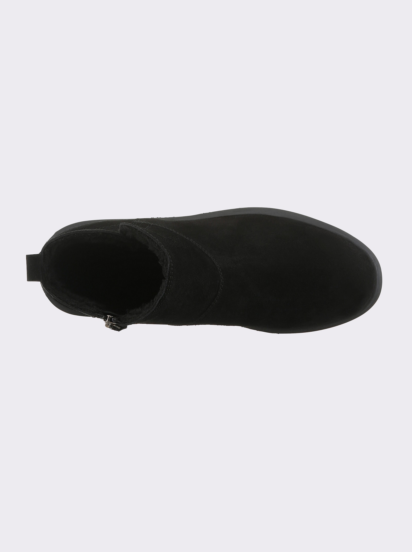 airsoft modern+ Stiefelette mit seitlichem Reißverschluss - schwarz