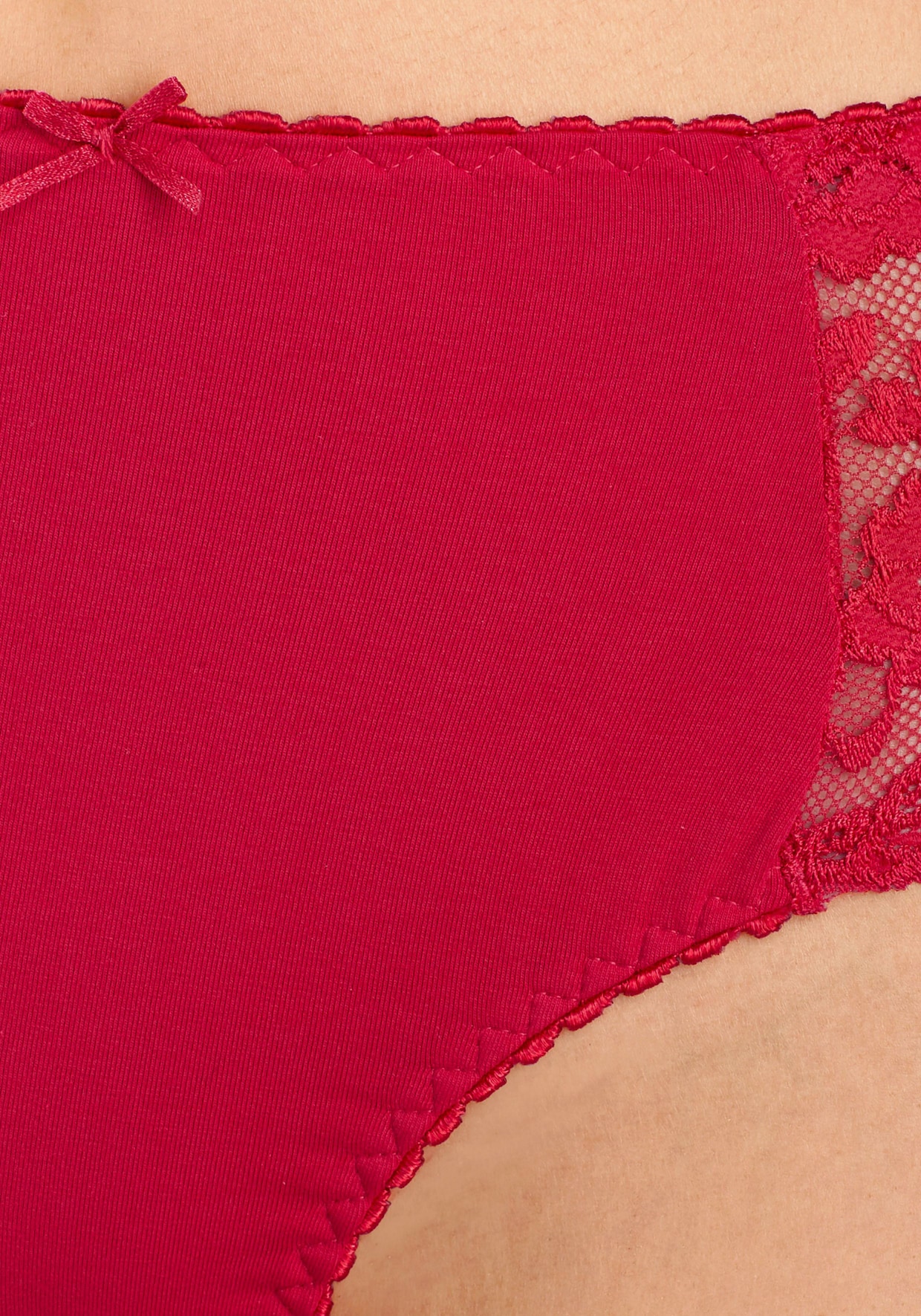 petite fleur Hüftslip - rot, schwarz, weiss