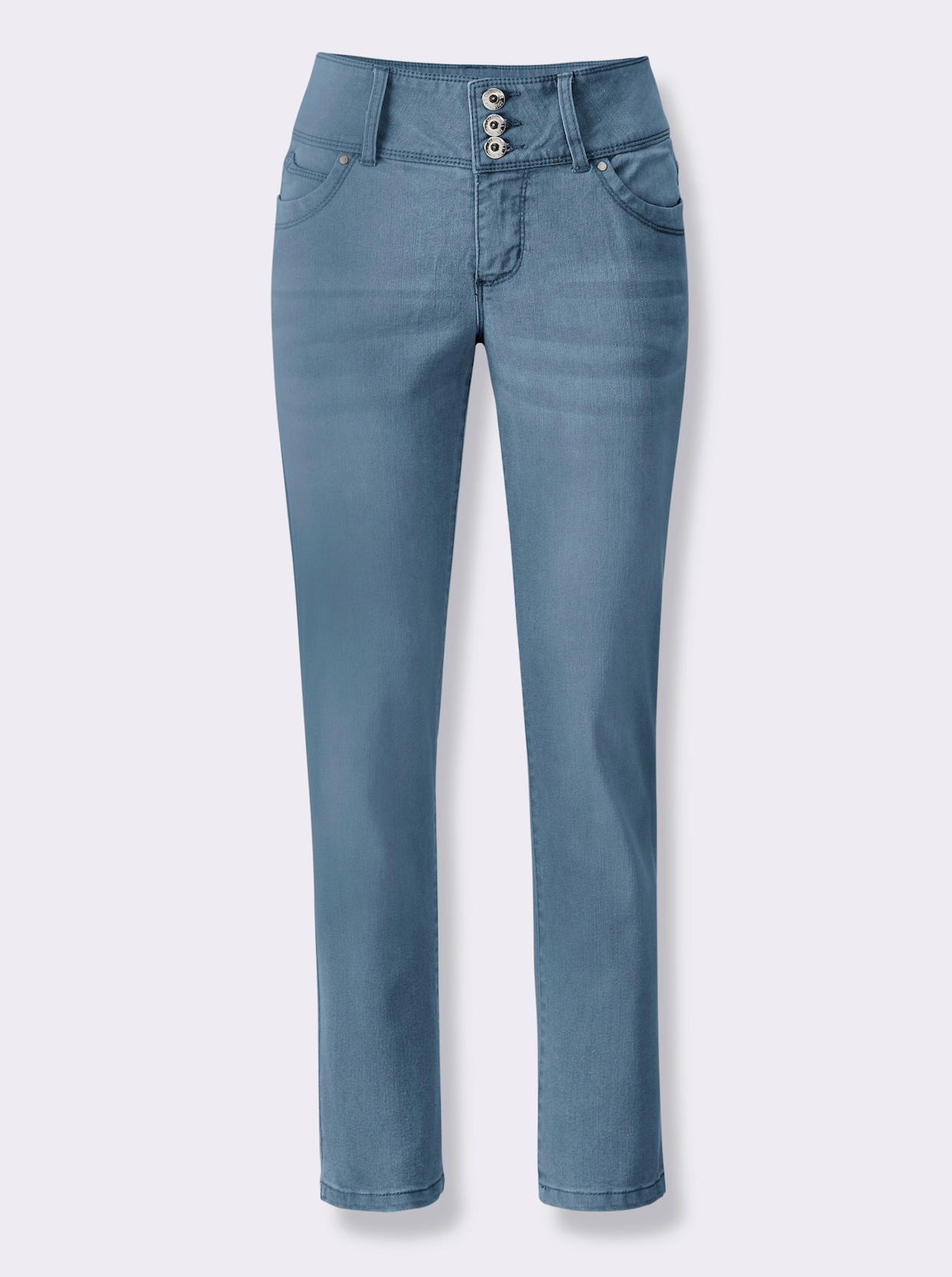 Jean 7/8 - bleu blanchi