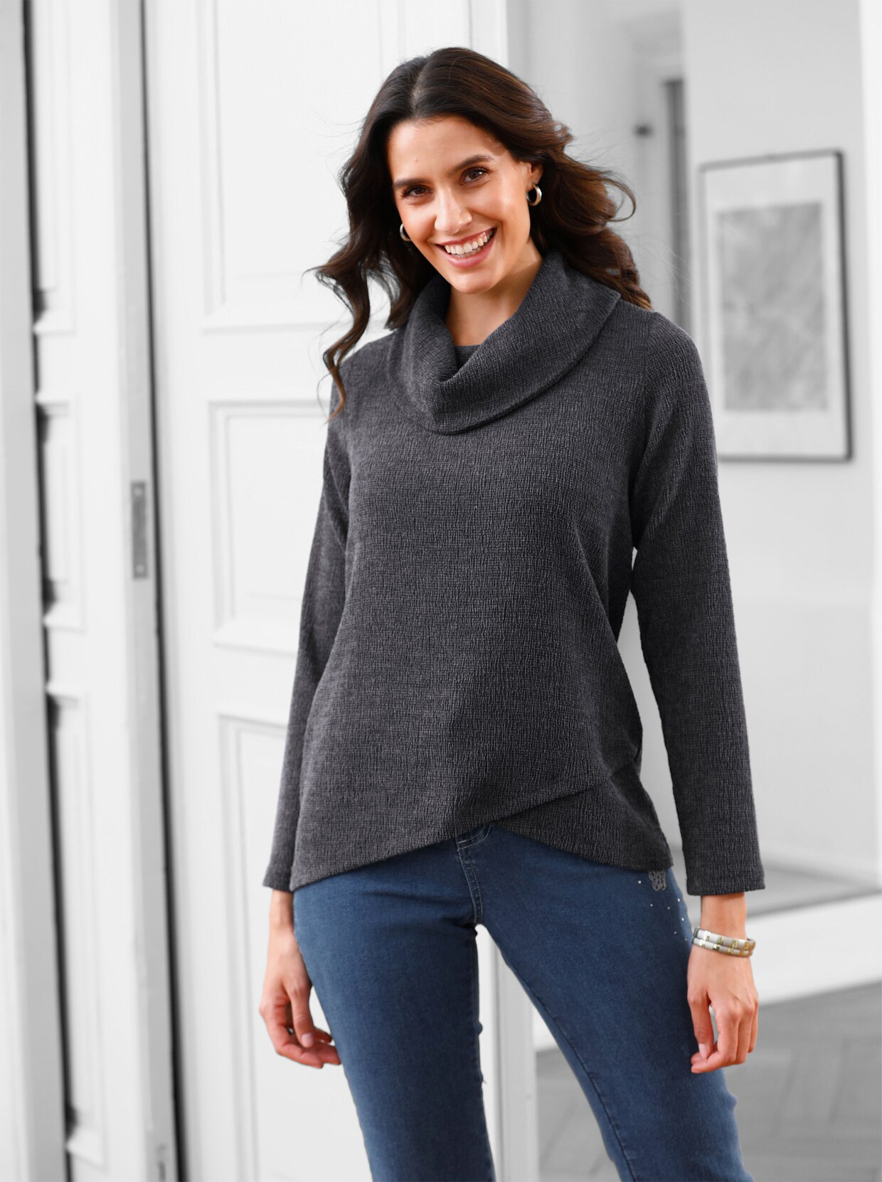 Langarmshirt - graphit