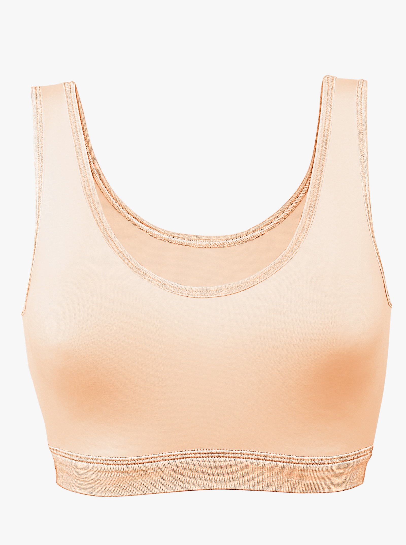 wäschepur Bustier mit Softbund - apricot + jadegrün