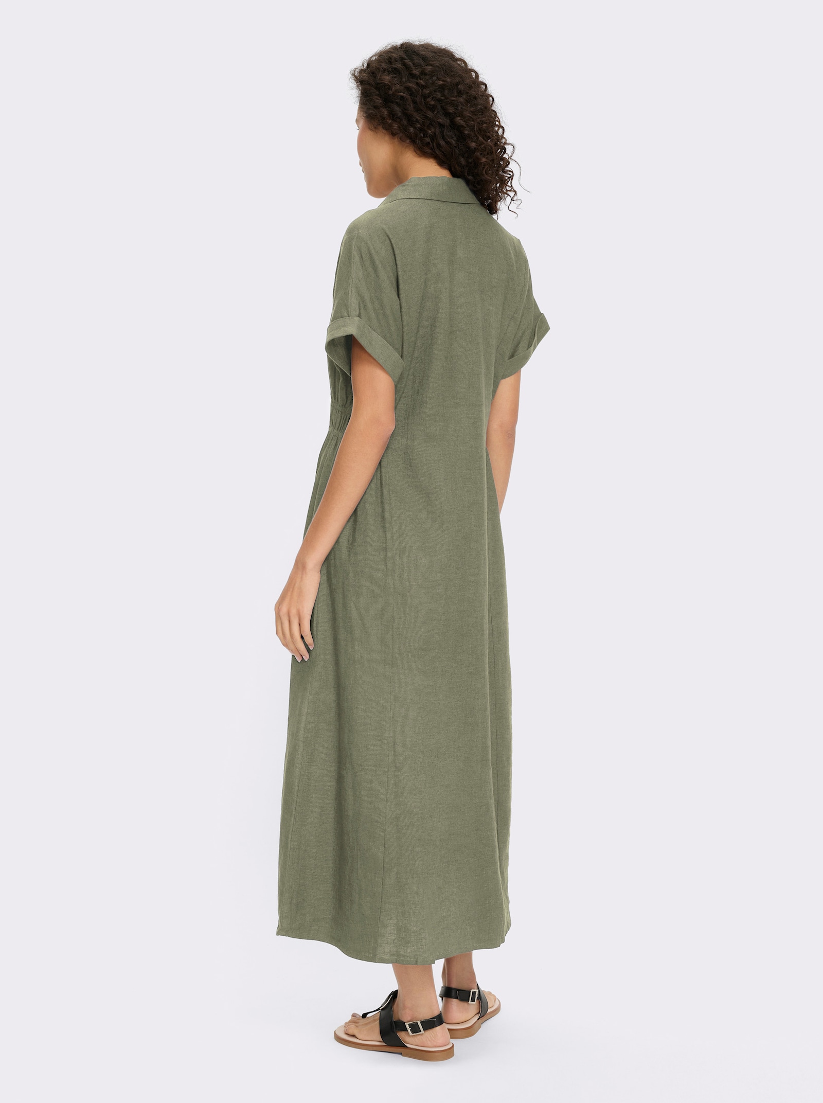heine Sommerkleid mit Gehschlitz - khaki