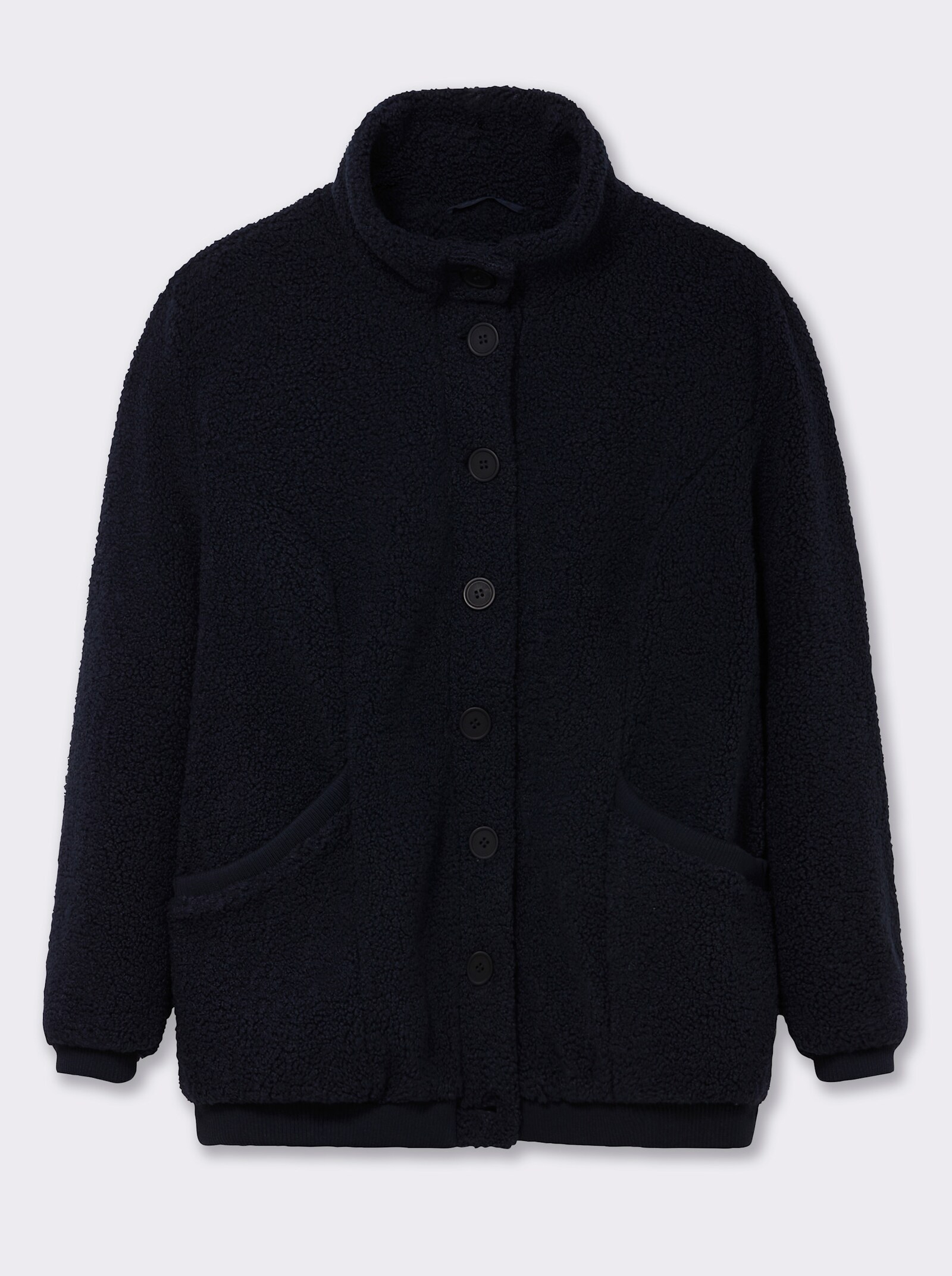 sheego Blouson aus Teddyfleece - tiefblau