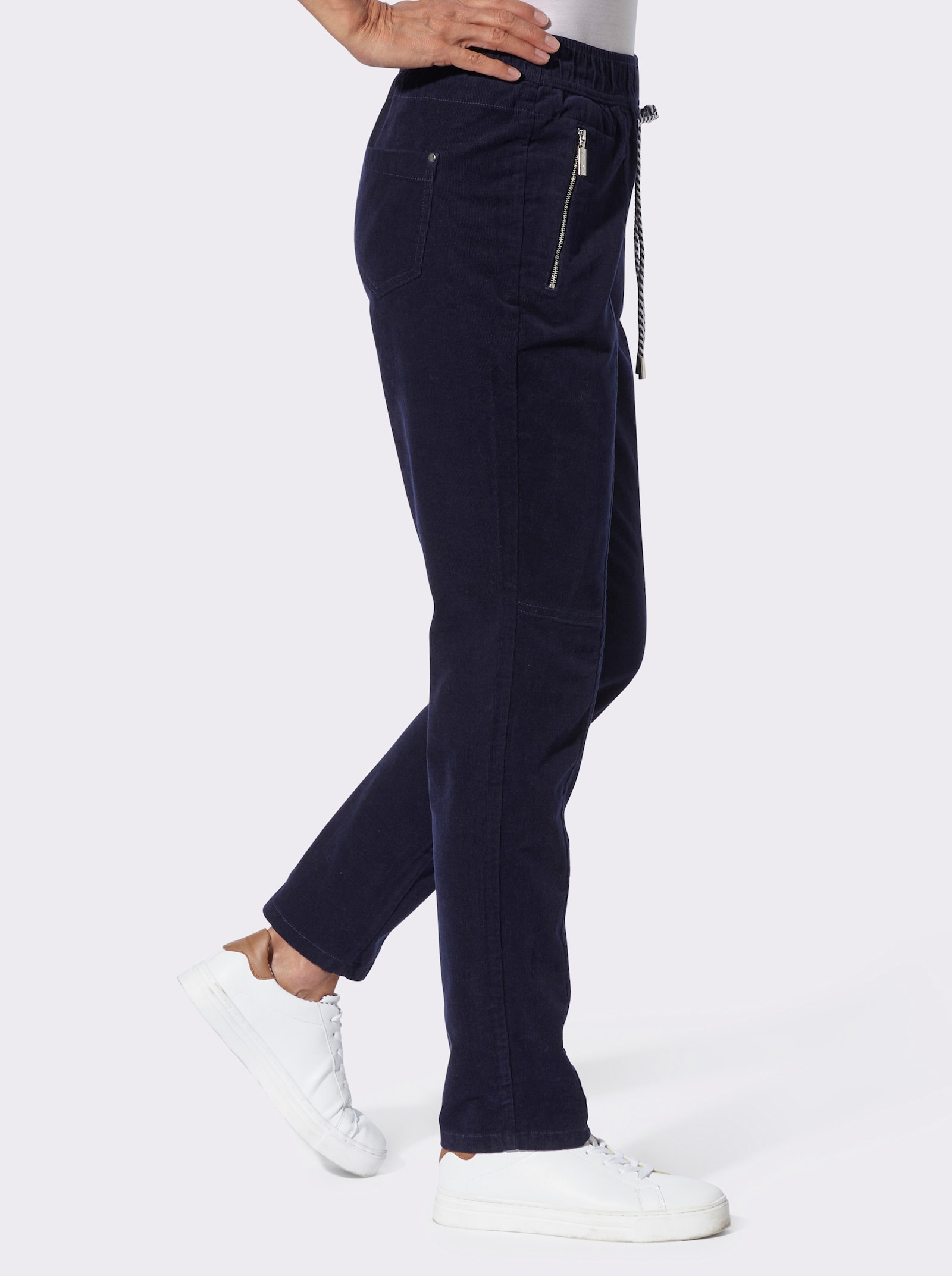 Cordhose zum Reinschlüpfen - marine