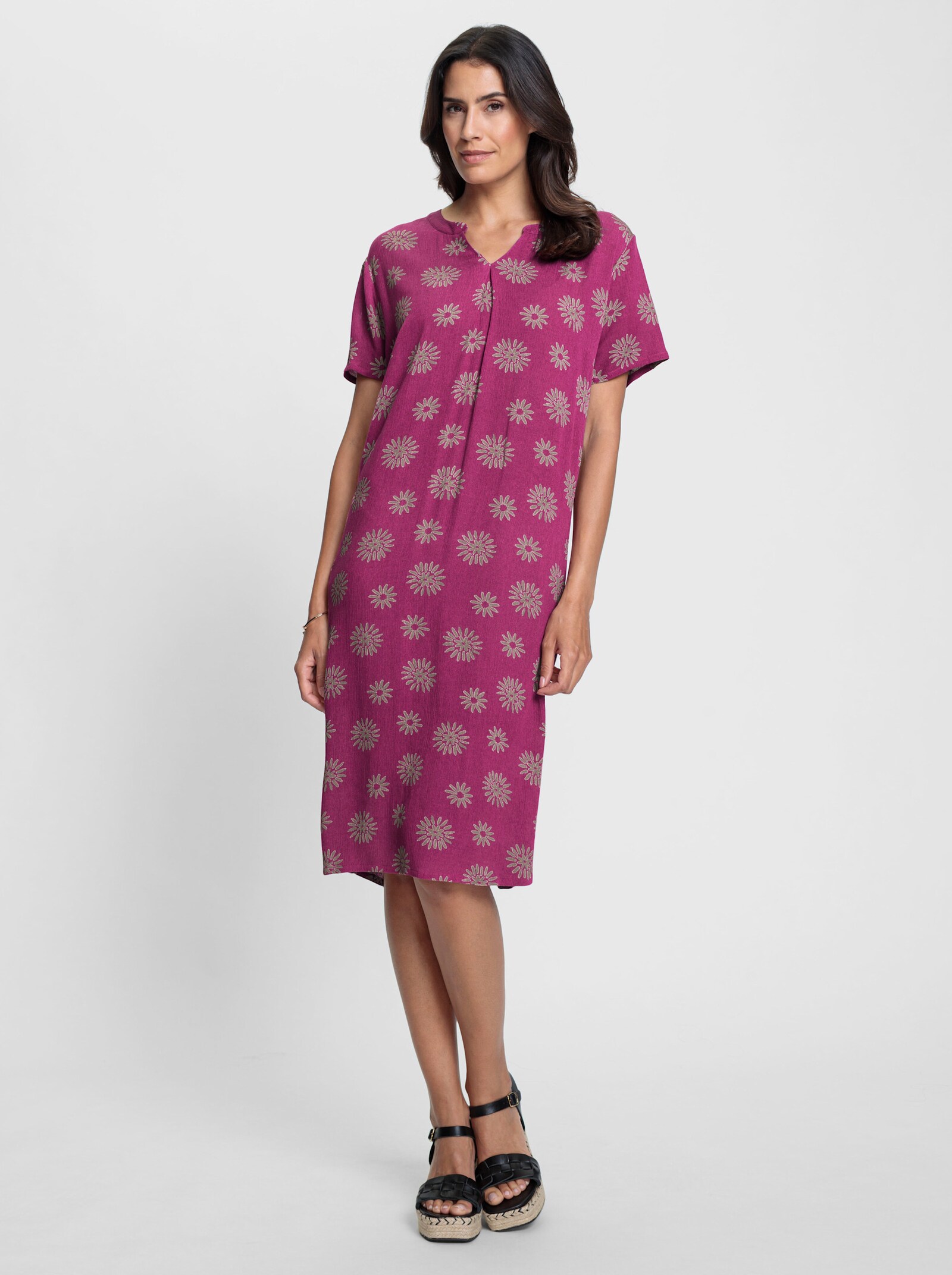 Druckkleid mit Nahttaschen - erika-sesam-bedruckt