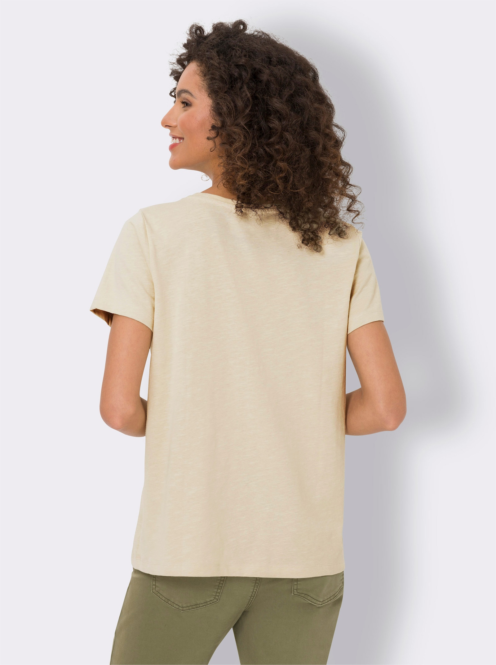 heine T-shirt avec détails brillants - sable