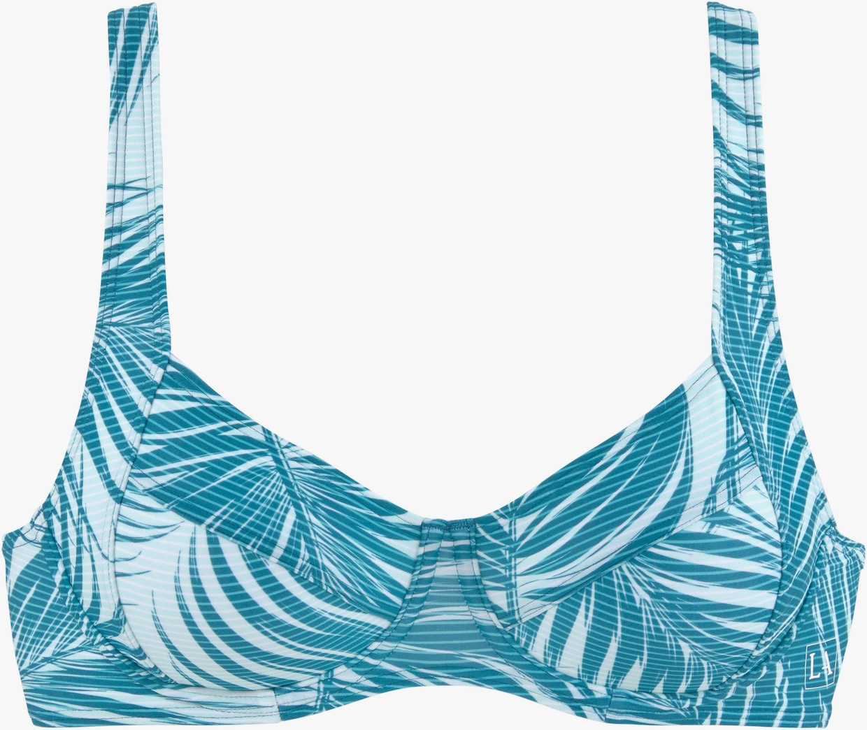 LASCANA ACTIVE Haut de maillot de bain à armatures - bleu pétrole imprimé