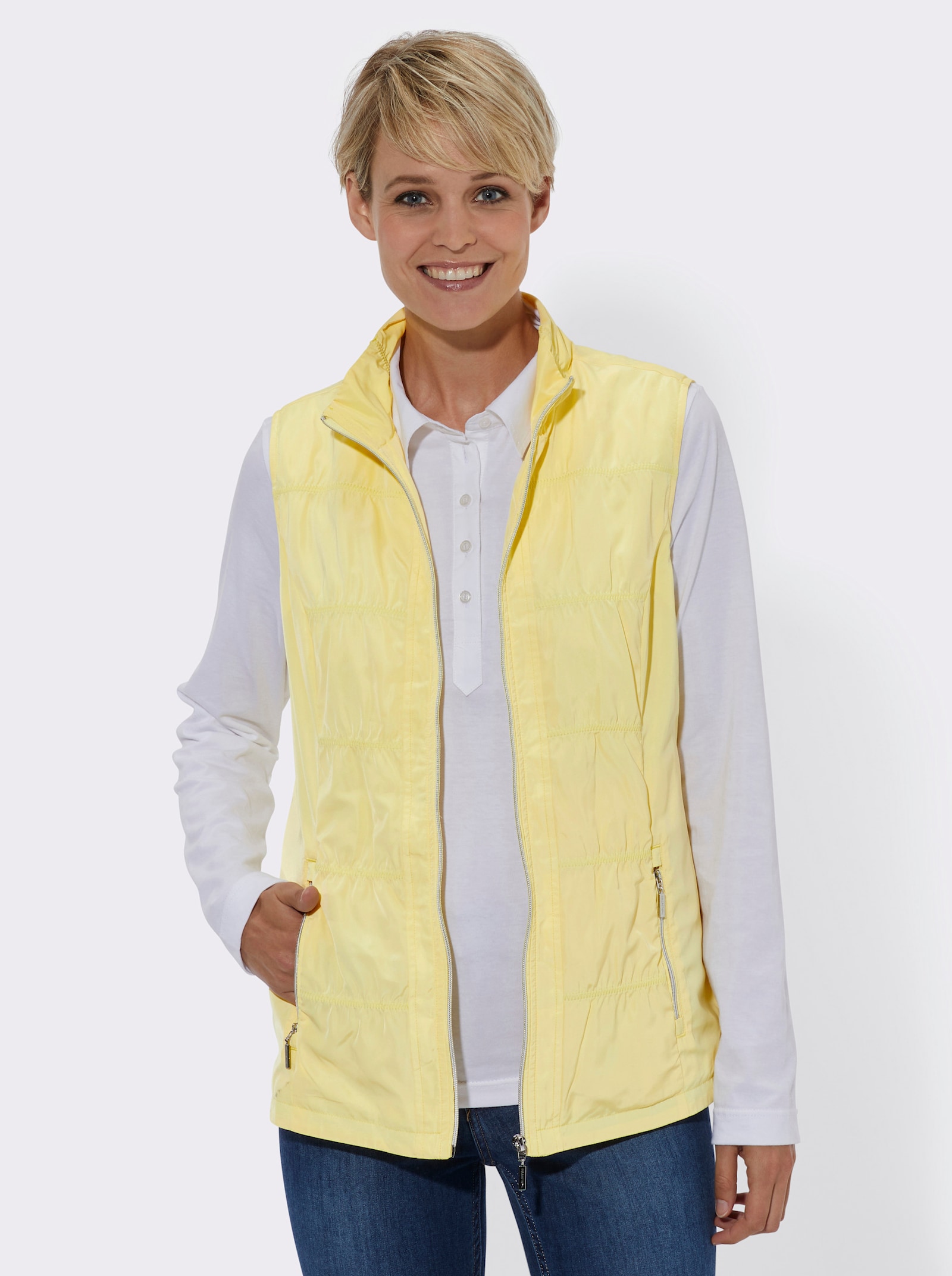 Gilet met deelbare ritssluiting - citroen