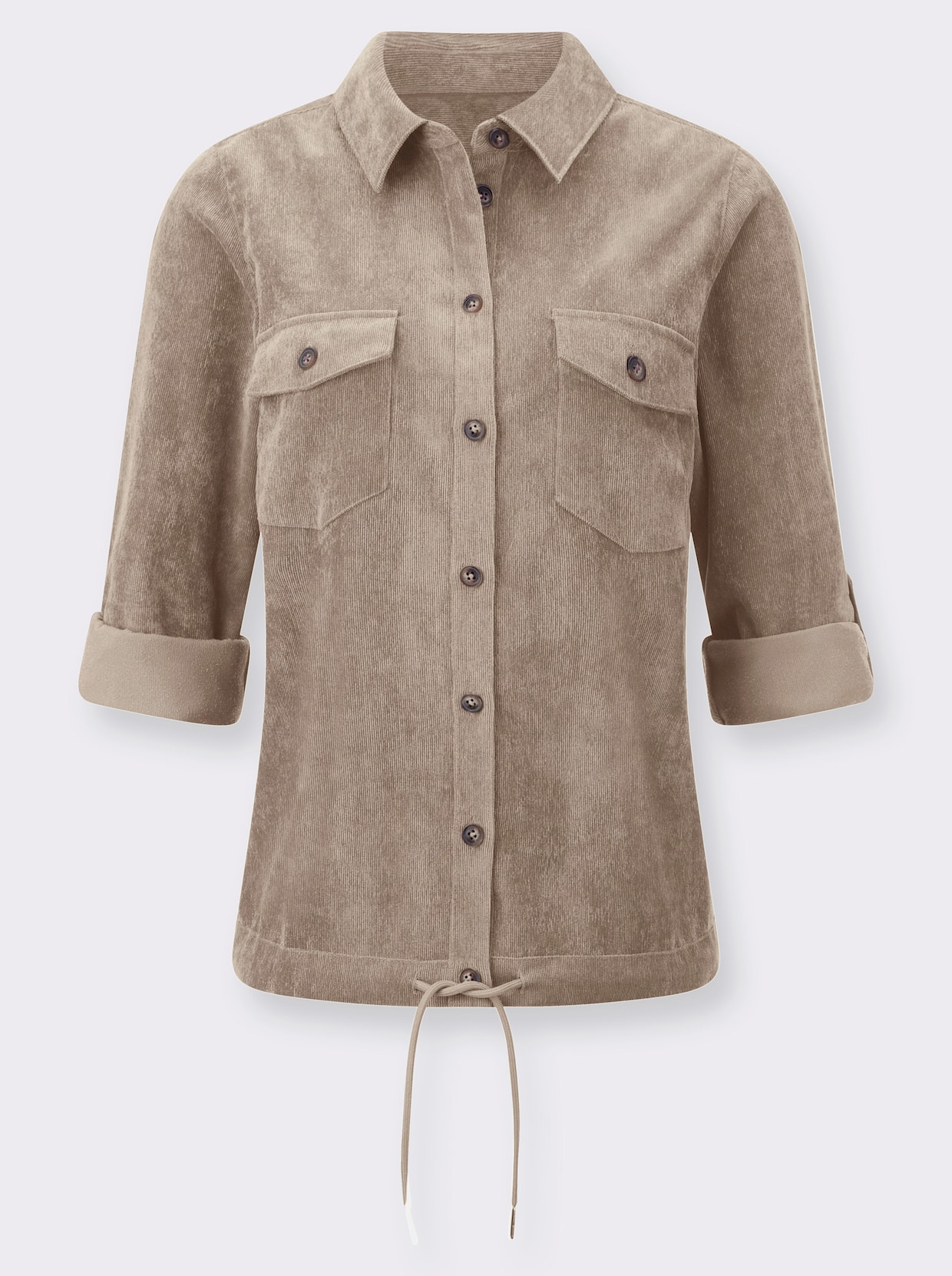 Blouse met lange mouwen - sesam