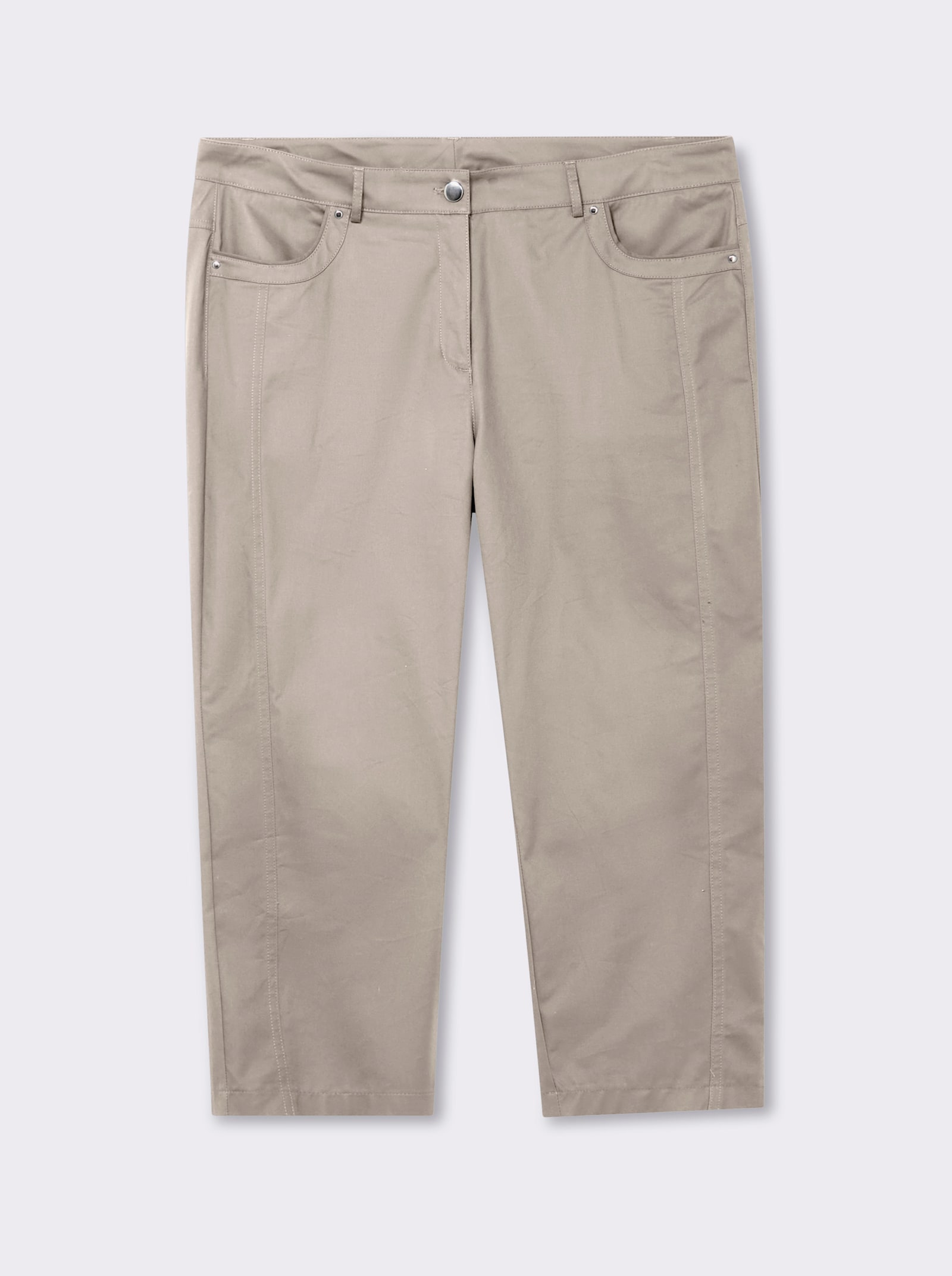 7/8-Jeans mit optisch streckenden Nähten - beige