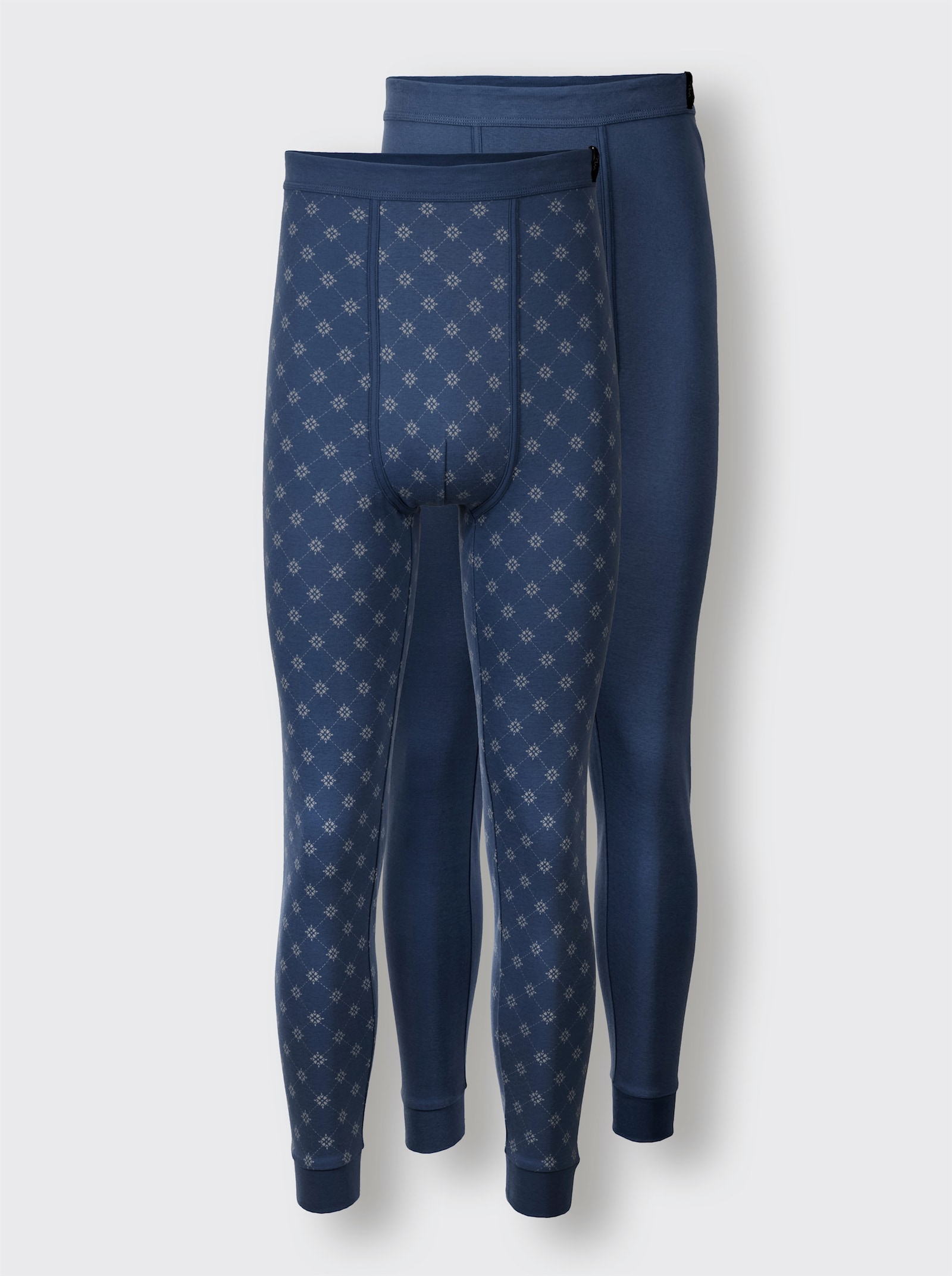 wäschepur men Hose lang - dunkelblau + dunkelblau-bedruckt