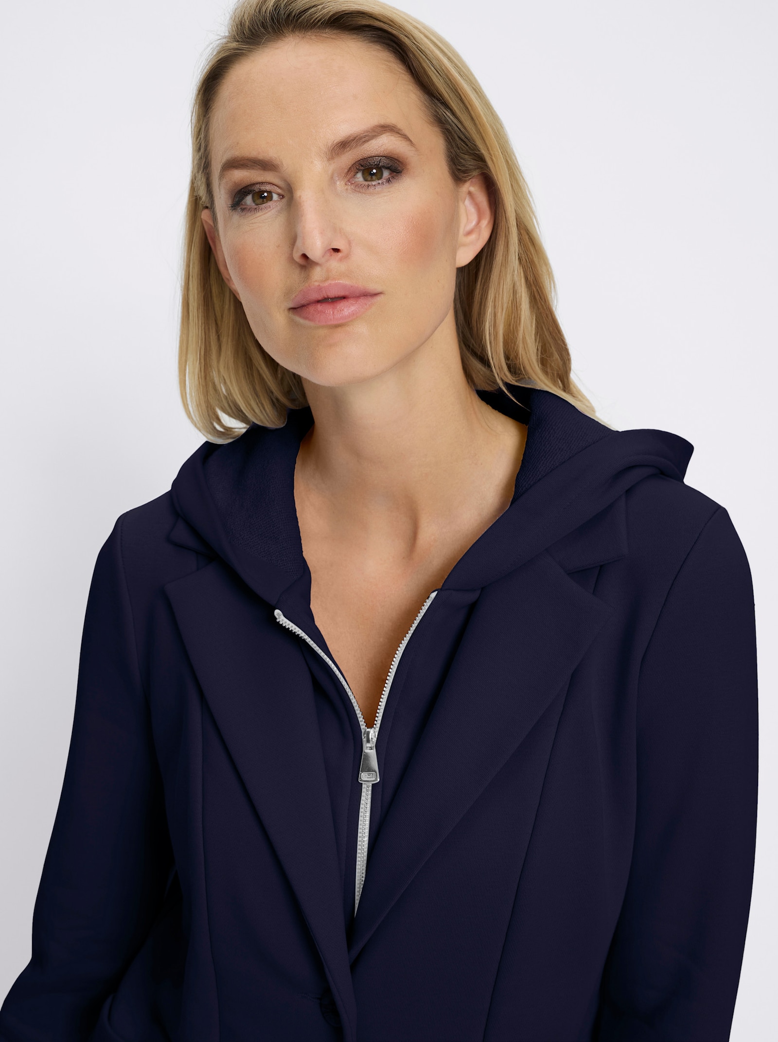 heine Anzug Blazer mit Kapuze - marine