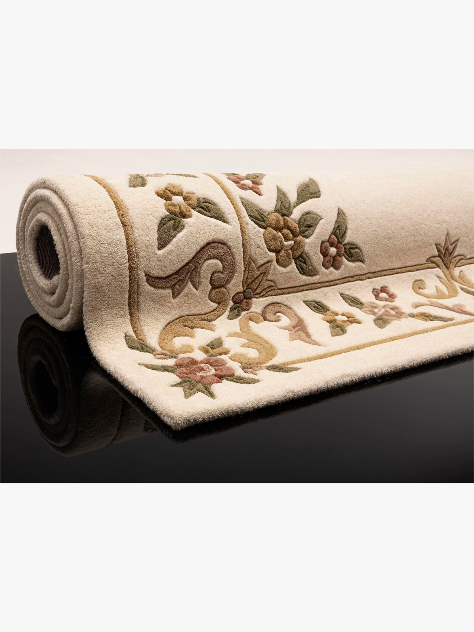 Theko Teppich - beige-gemustert