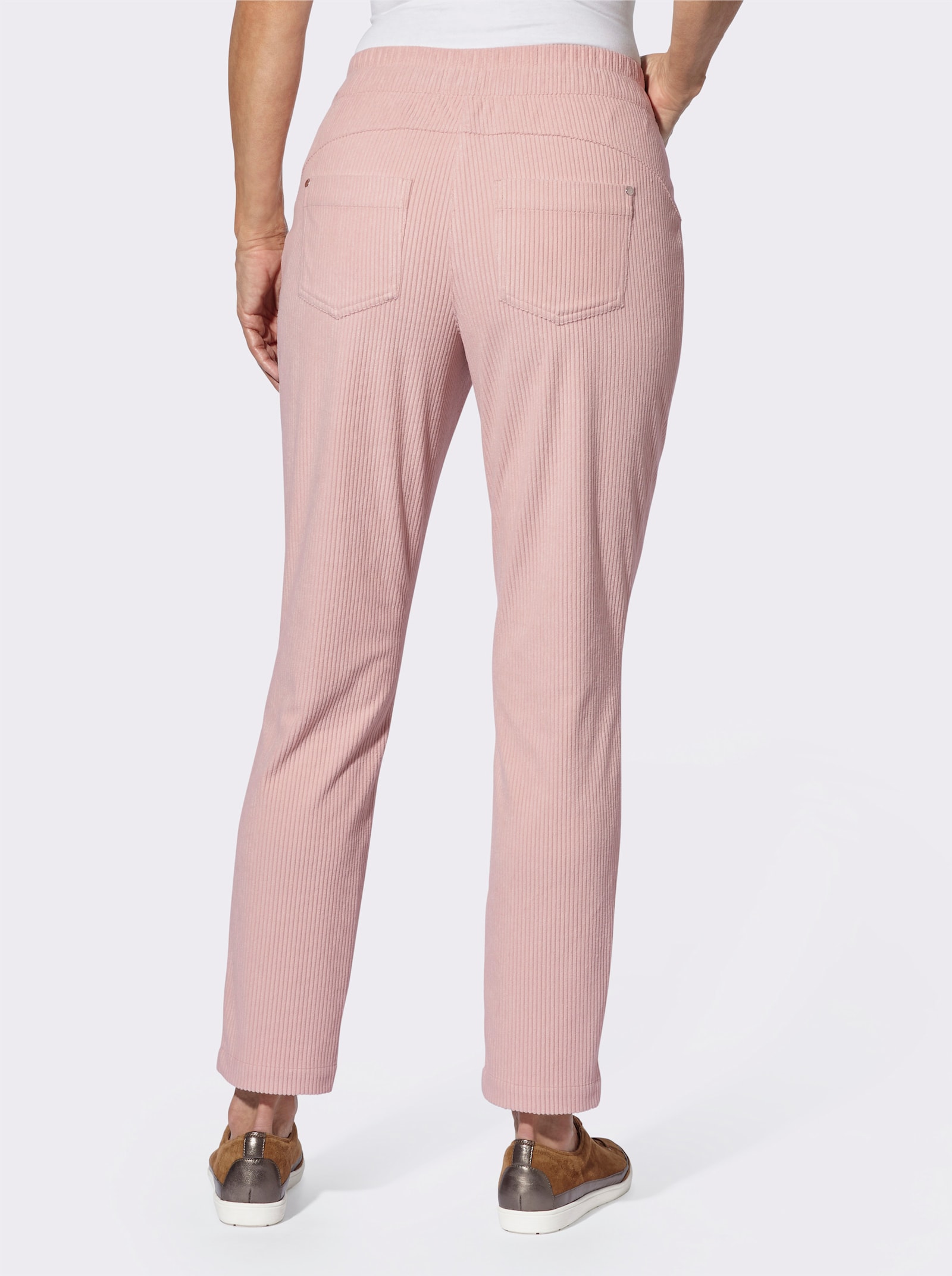 Cordhose mit Rundum-Dehnbund - puder