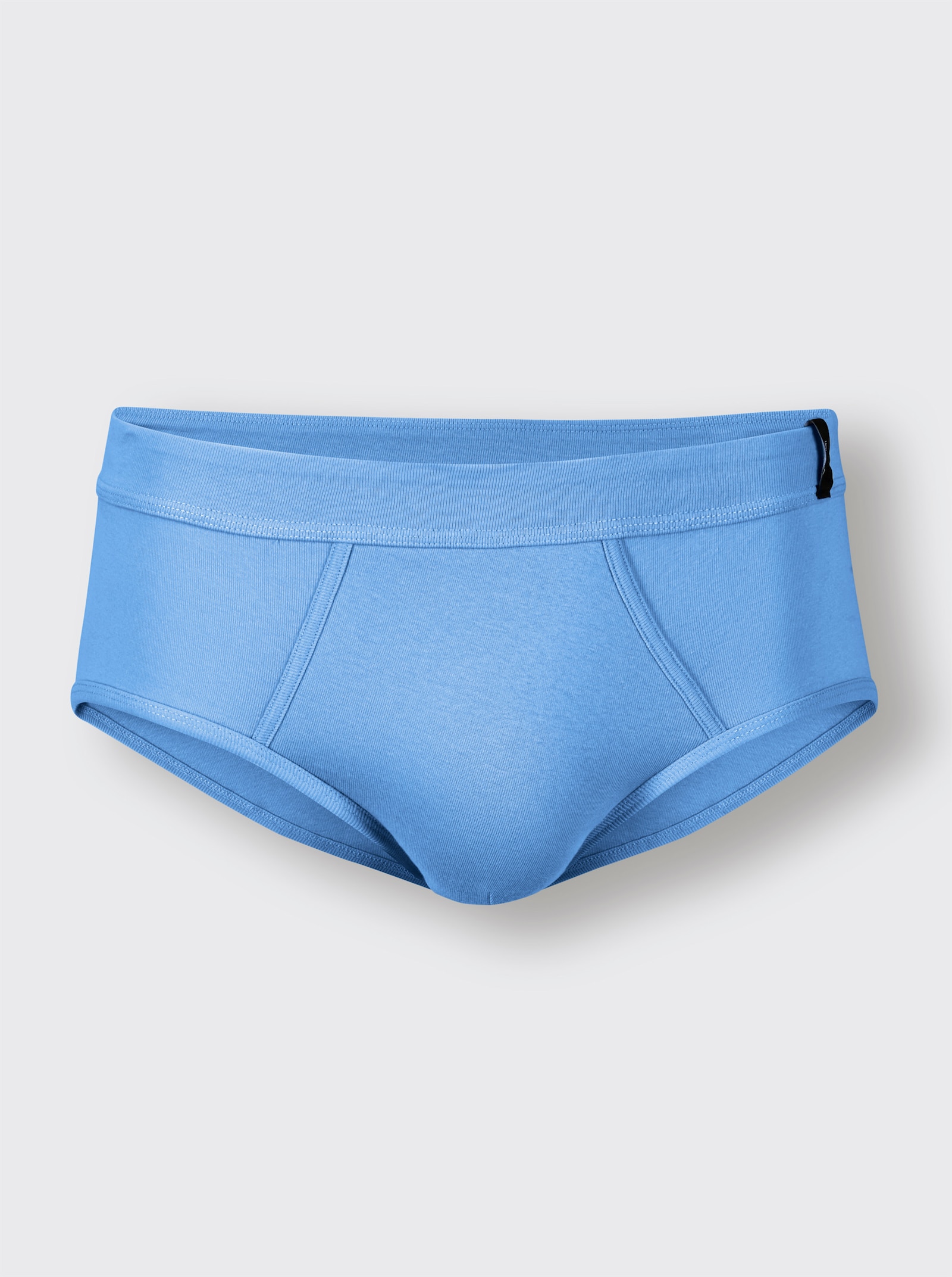 wäschepur men Slips - mittelblau + mittelblau-bedruckt