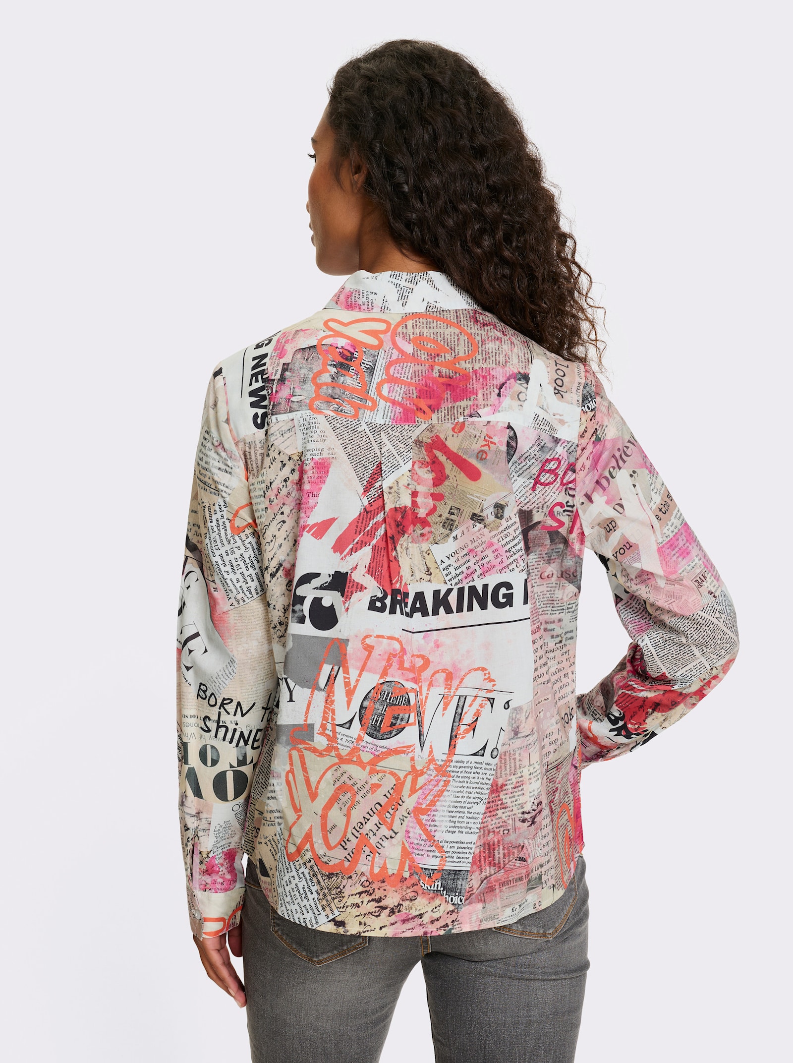 heine Druckbluse im Mustermix - ecru-bedruckt