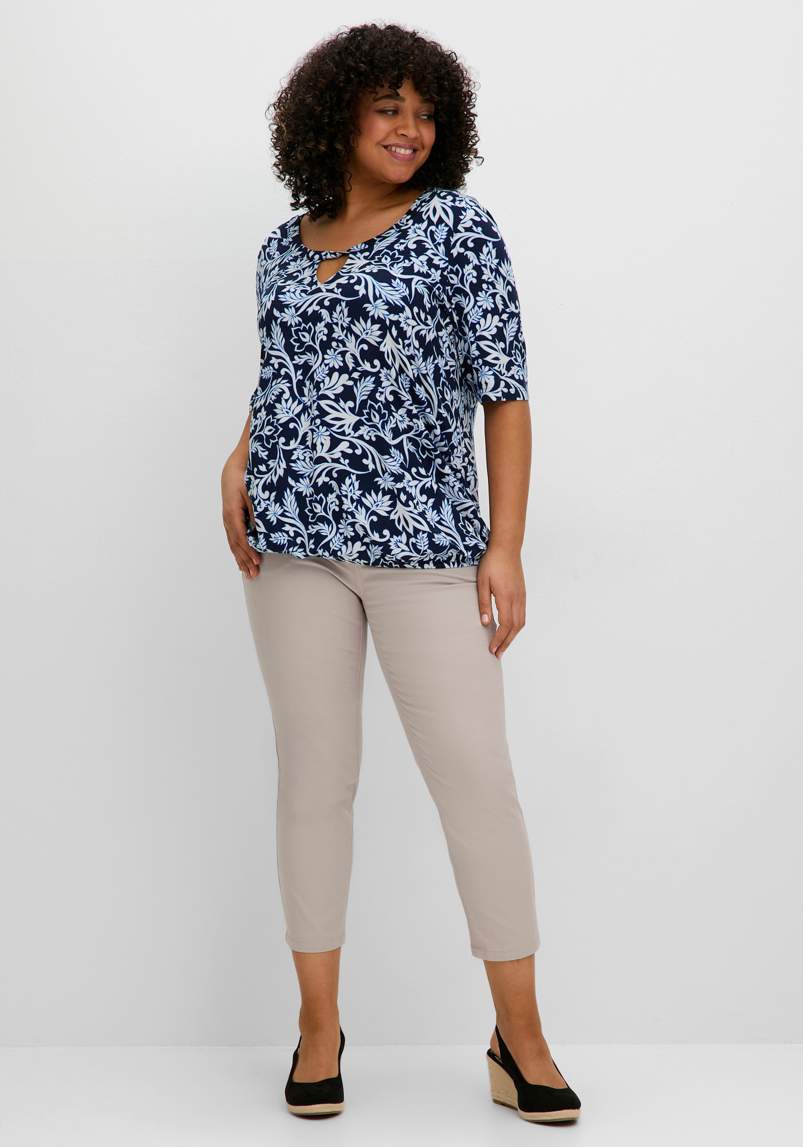 sheego 7/8-Hose im Curvy-Schnitt SUSANNE - beige