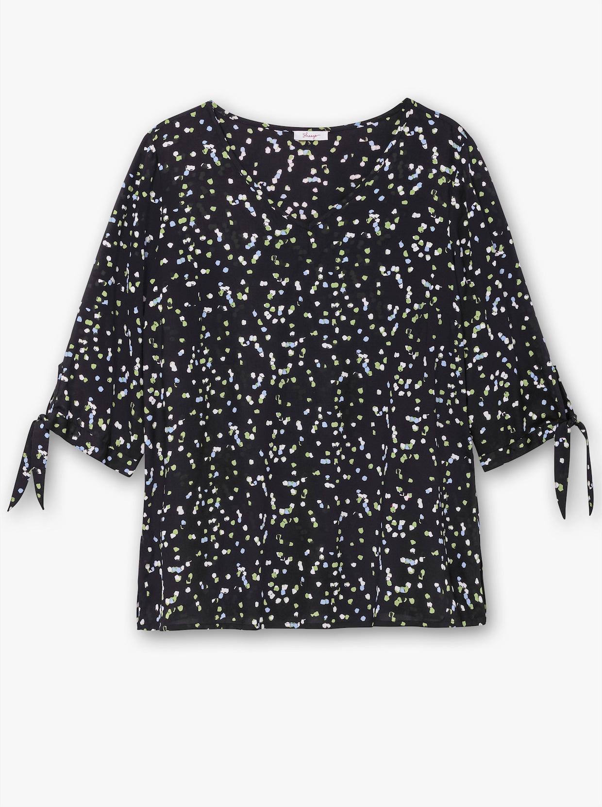 sheego Tuniek - zwart gedessineerd
