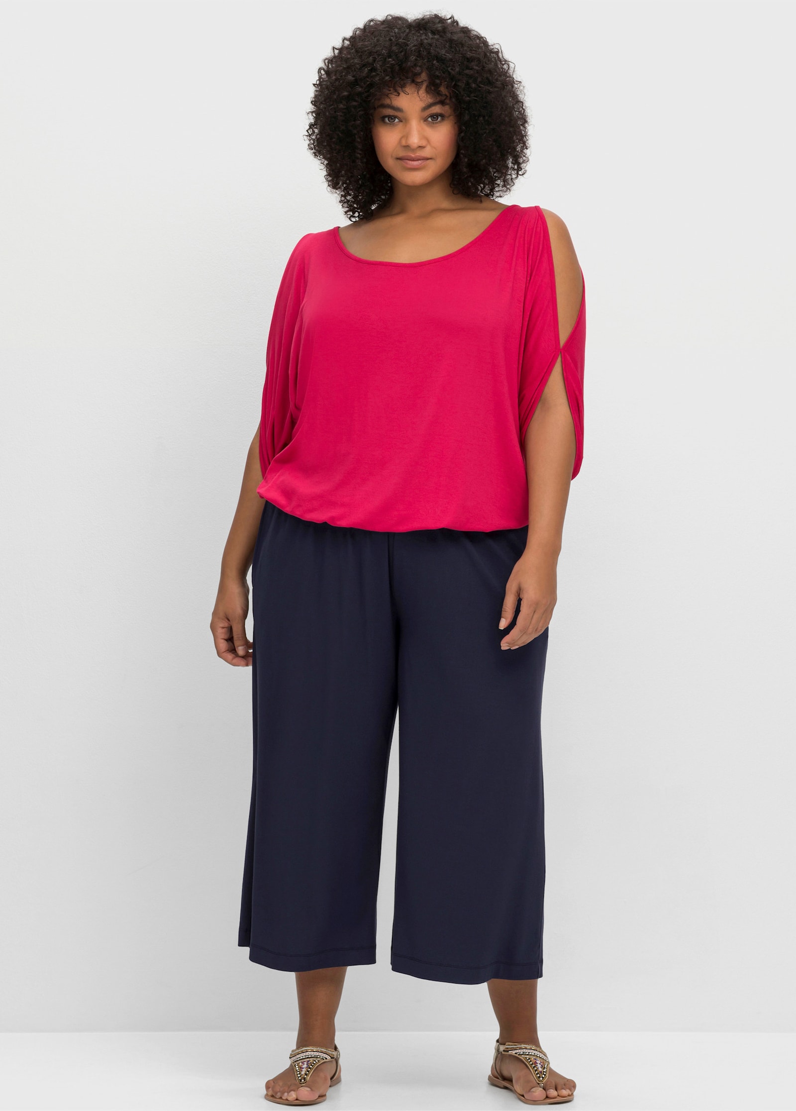 sheego Schlupfhose in 3/4-Länge - marine