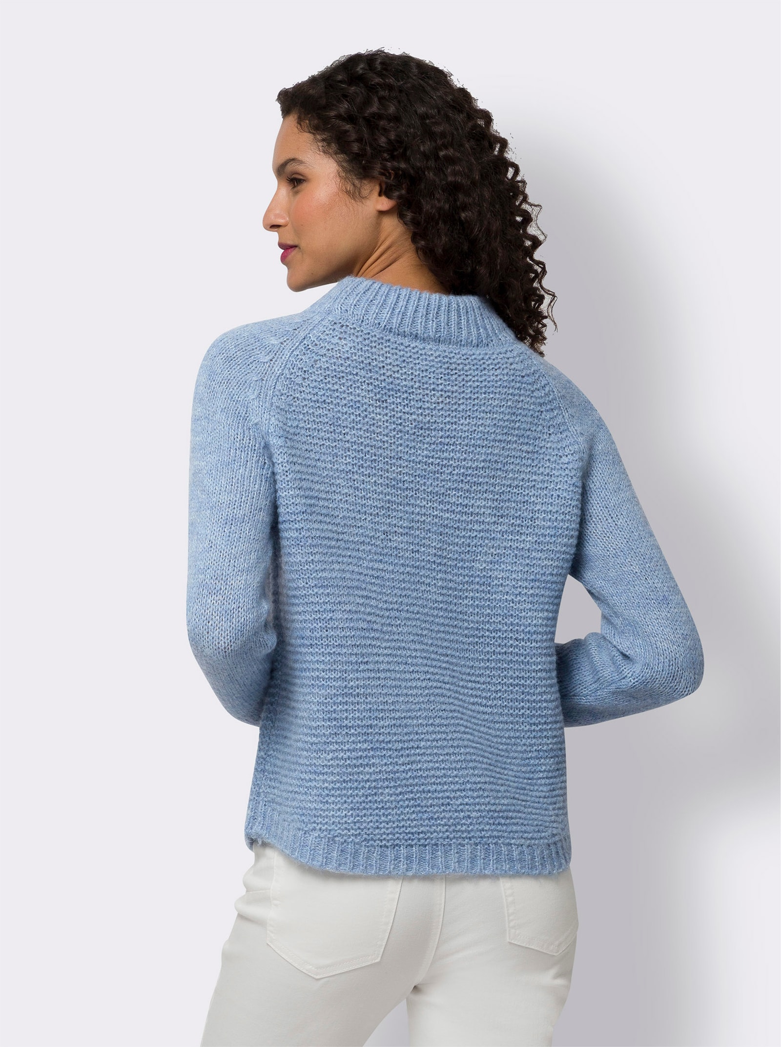 heine Strickpullover mit Raglan-Ärmel - bleu