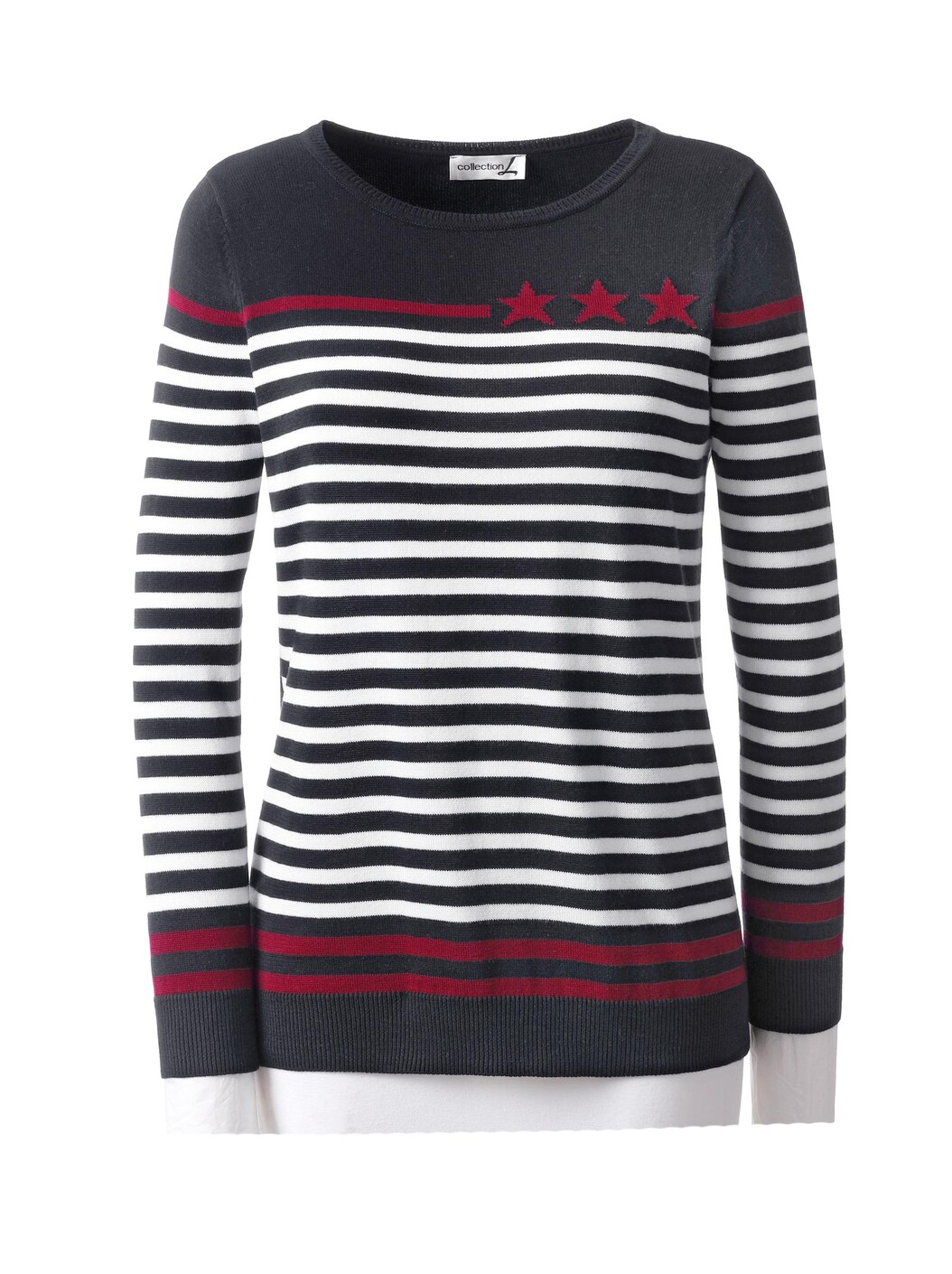 pullover schwarz mit wei�en streifen