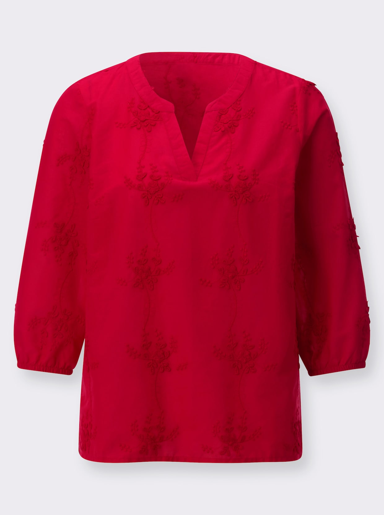 Baumwollbluse - erdbeere