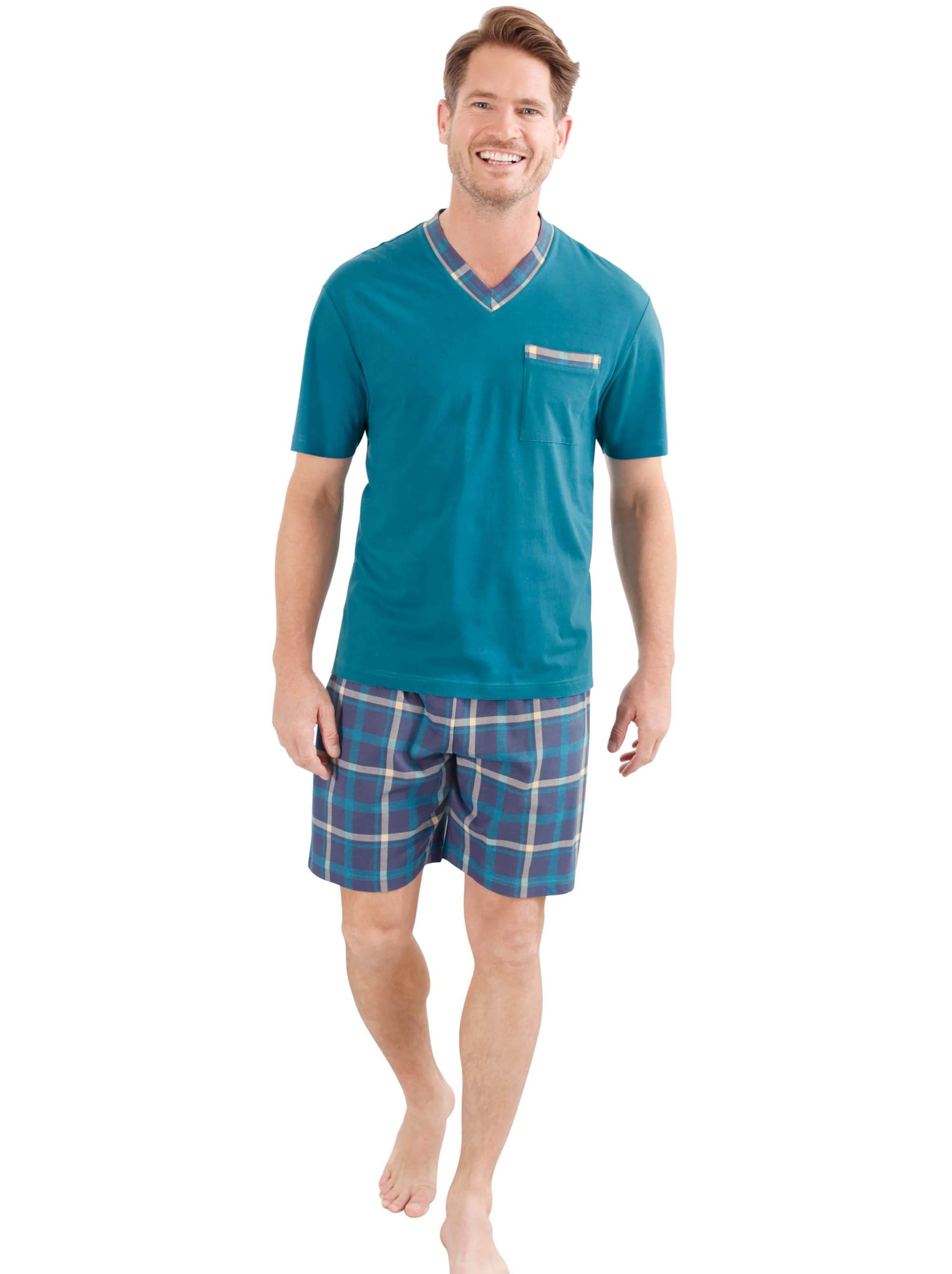 Shorty - petrol-kariert