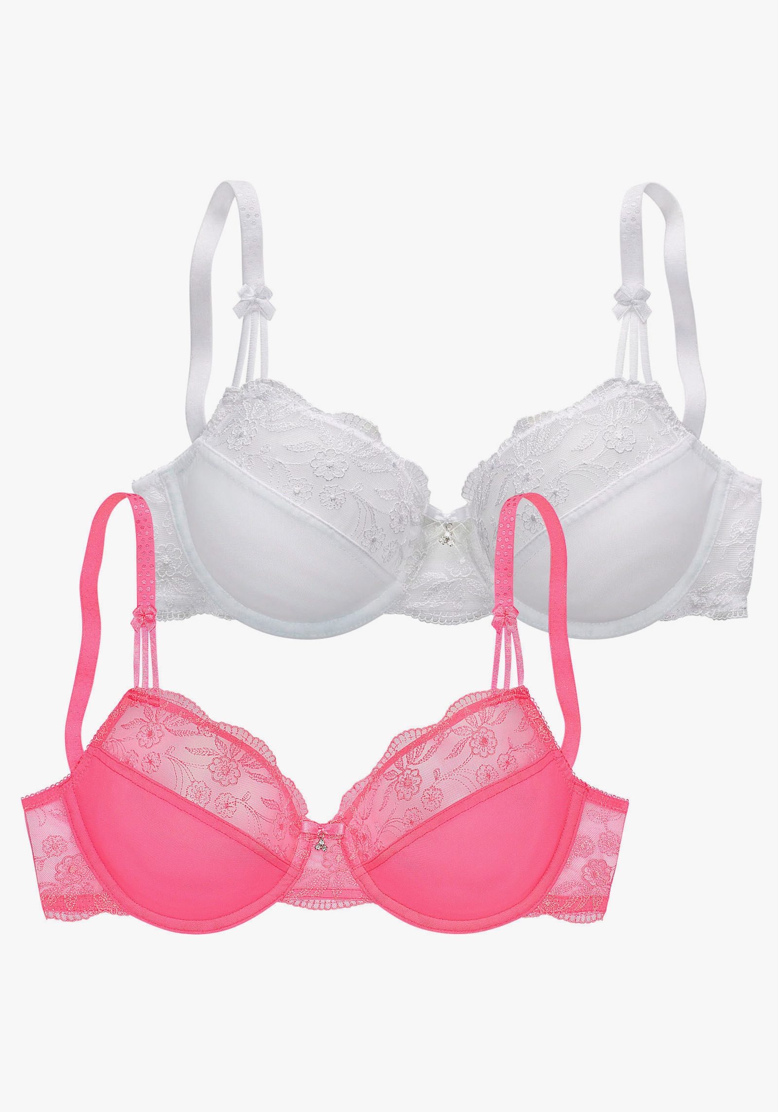 Nuance Bügel-BH - pink+weiß