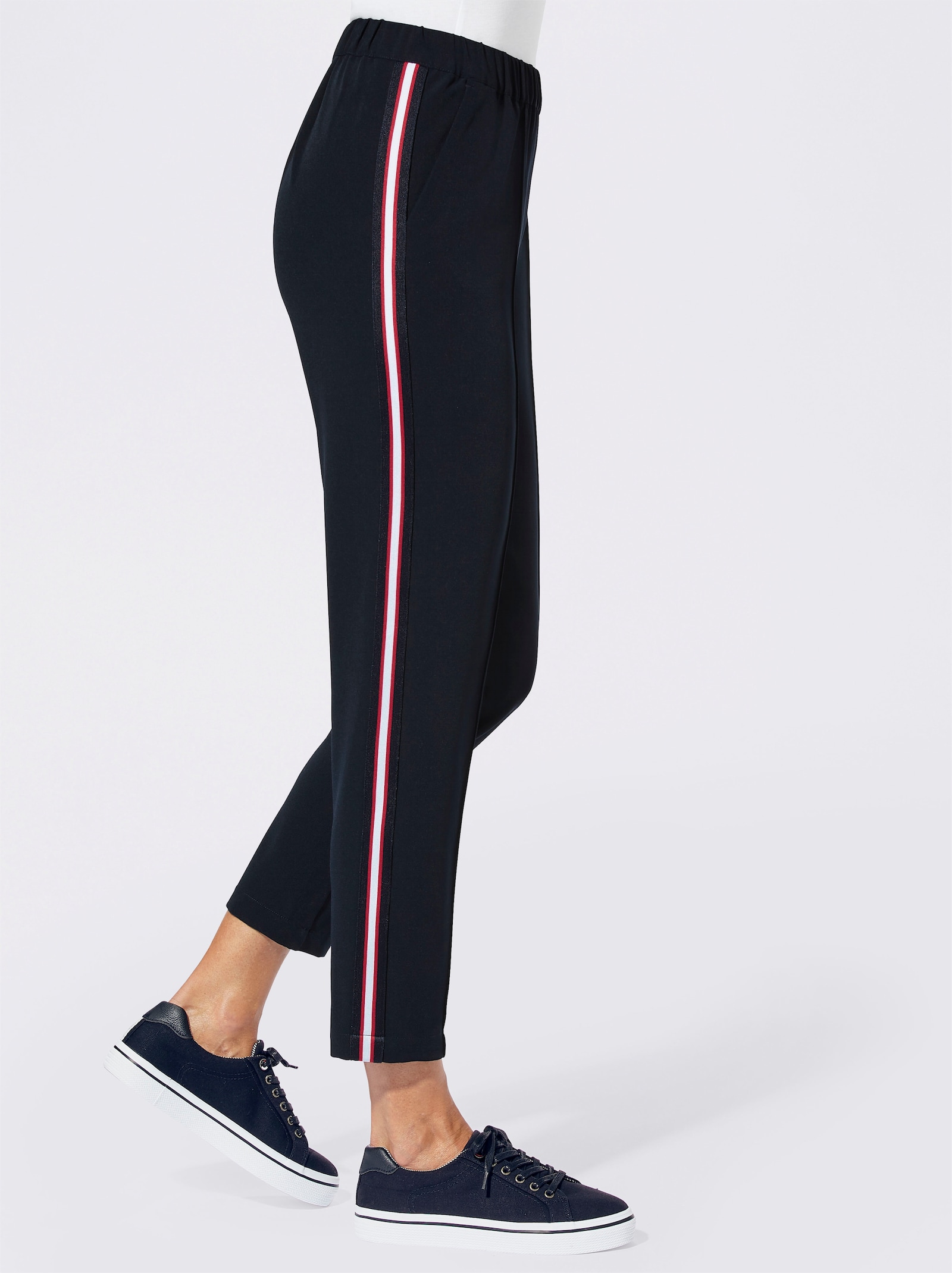 Schlupfhose mit Galonstreifen - marine