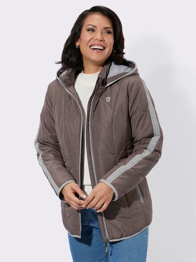 Steppjacke mit Innentasche - dunkeltaupe