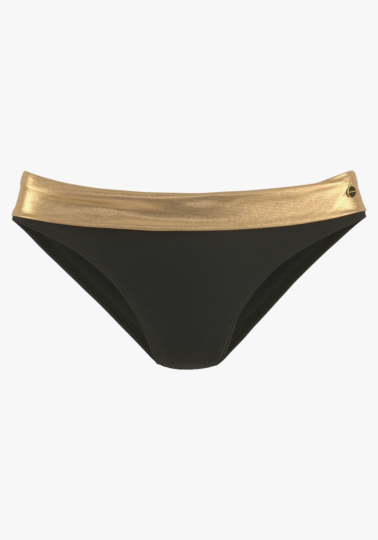 LASCANA Bikinibroekje - zwart/goudkleur