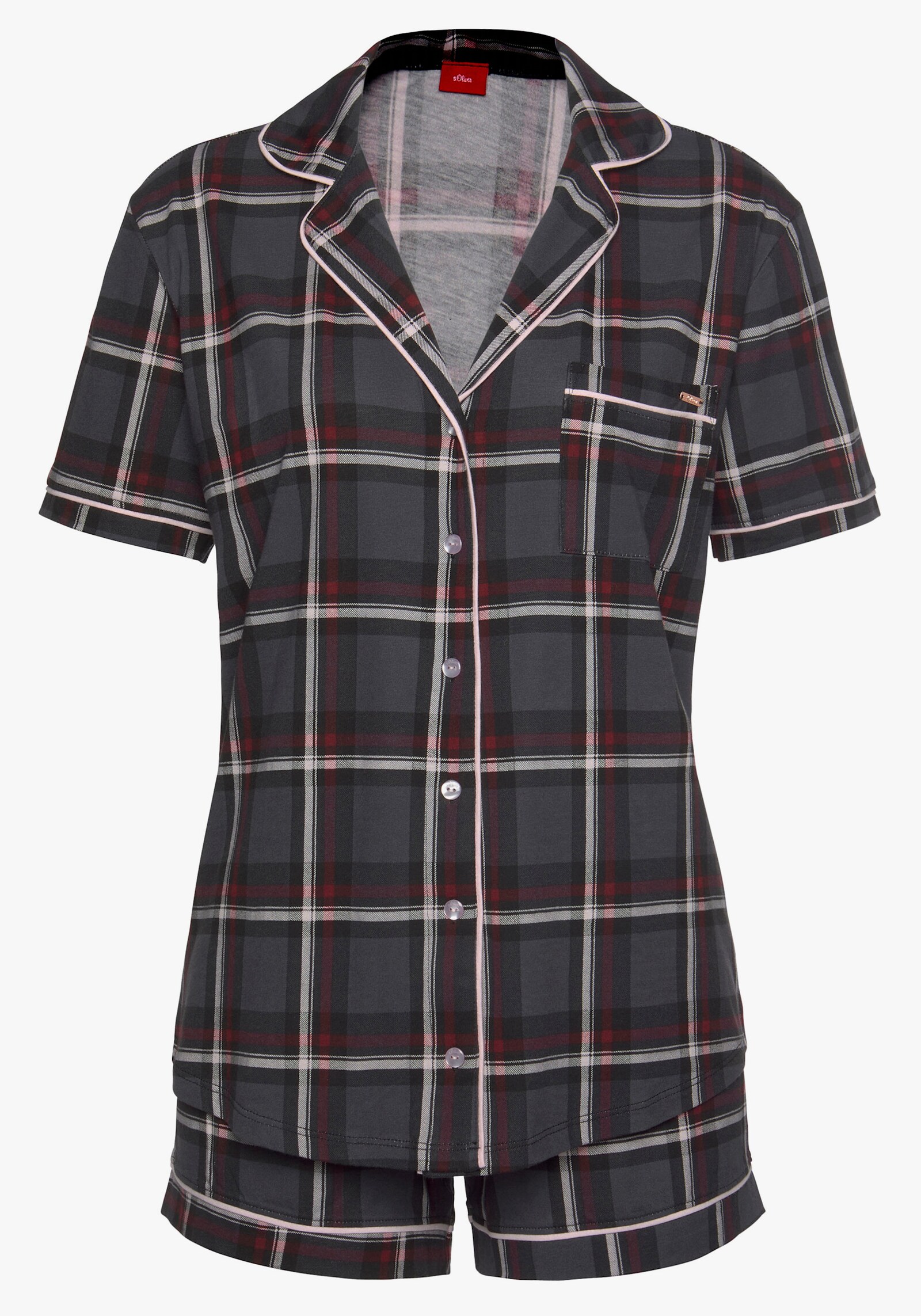 s.Oliver Shorty - bordeaux-kariert