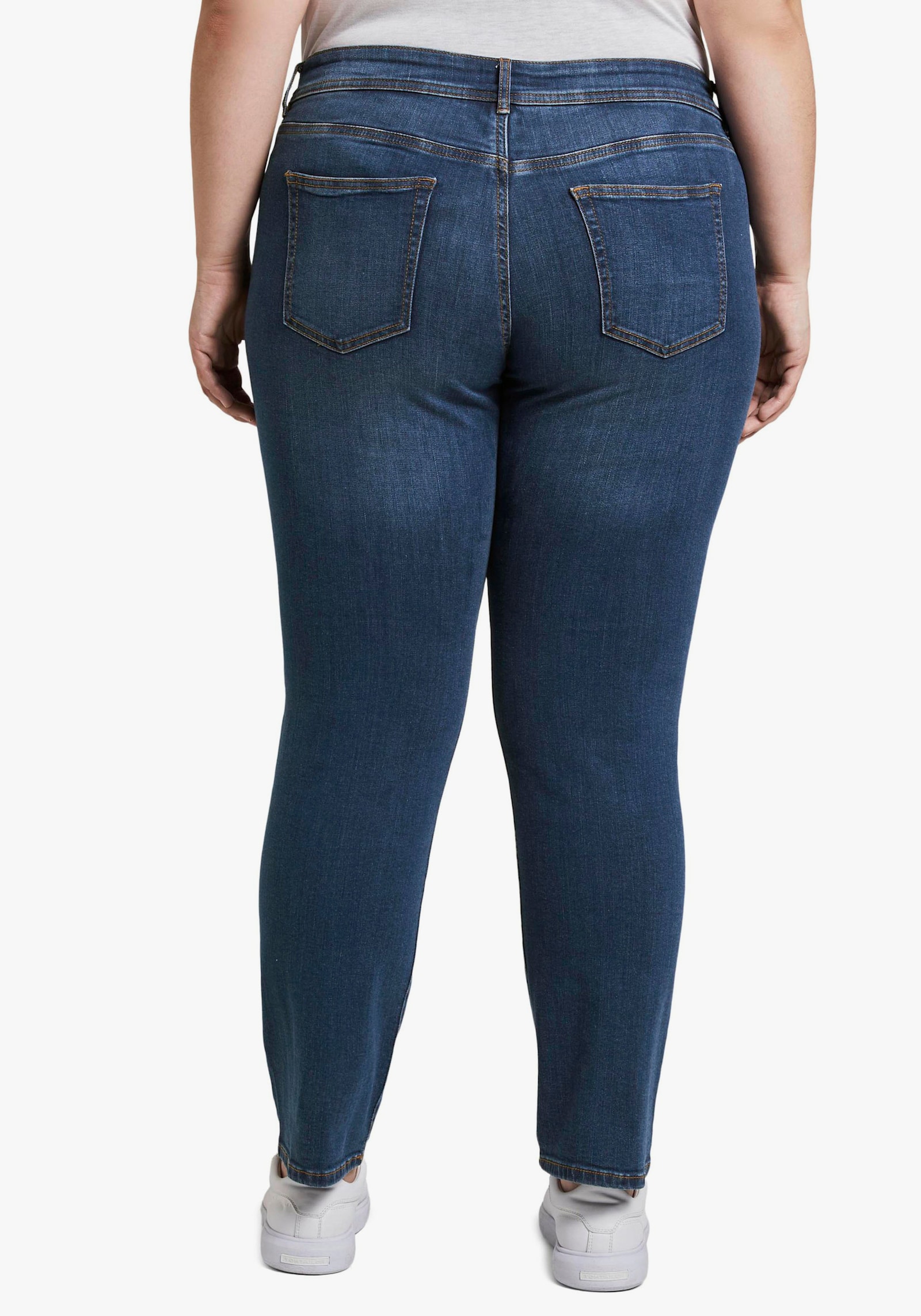 Slim-fit-Jeans - used mid stone blue