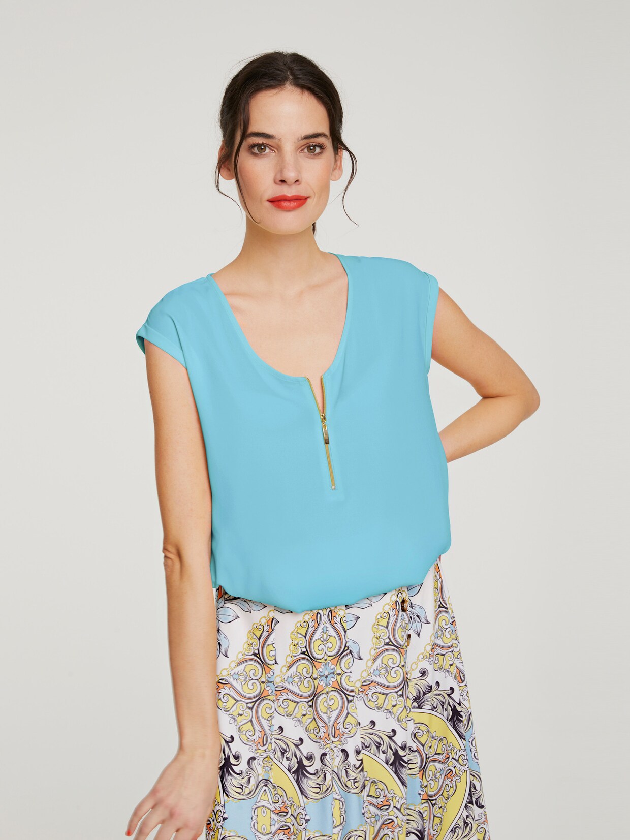 heine Bluse - eisblau