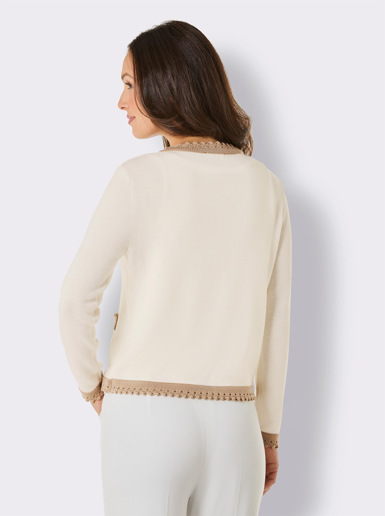 CREATION L PREMIUM Pullover - ecru-camel