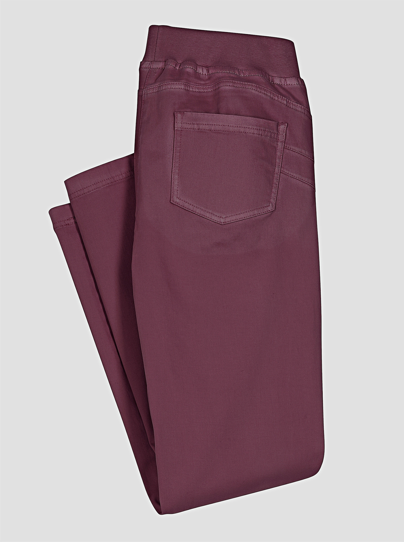 Push-up-Jeans in weicher Qualität - burgund