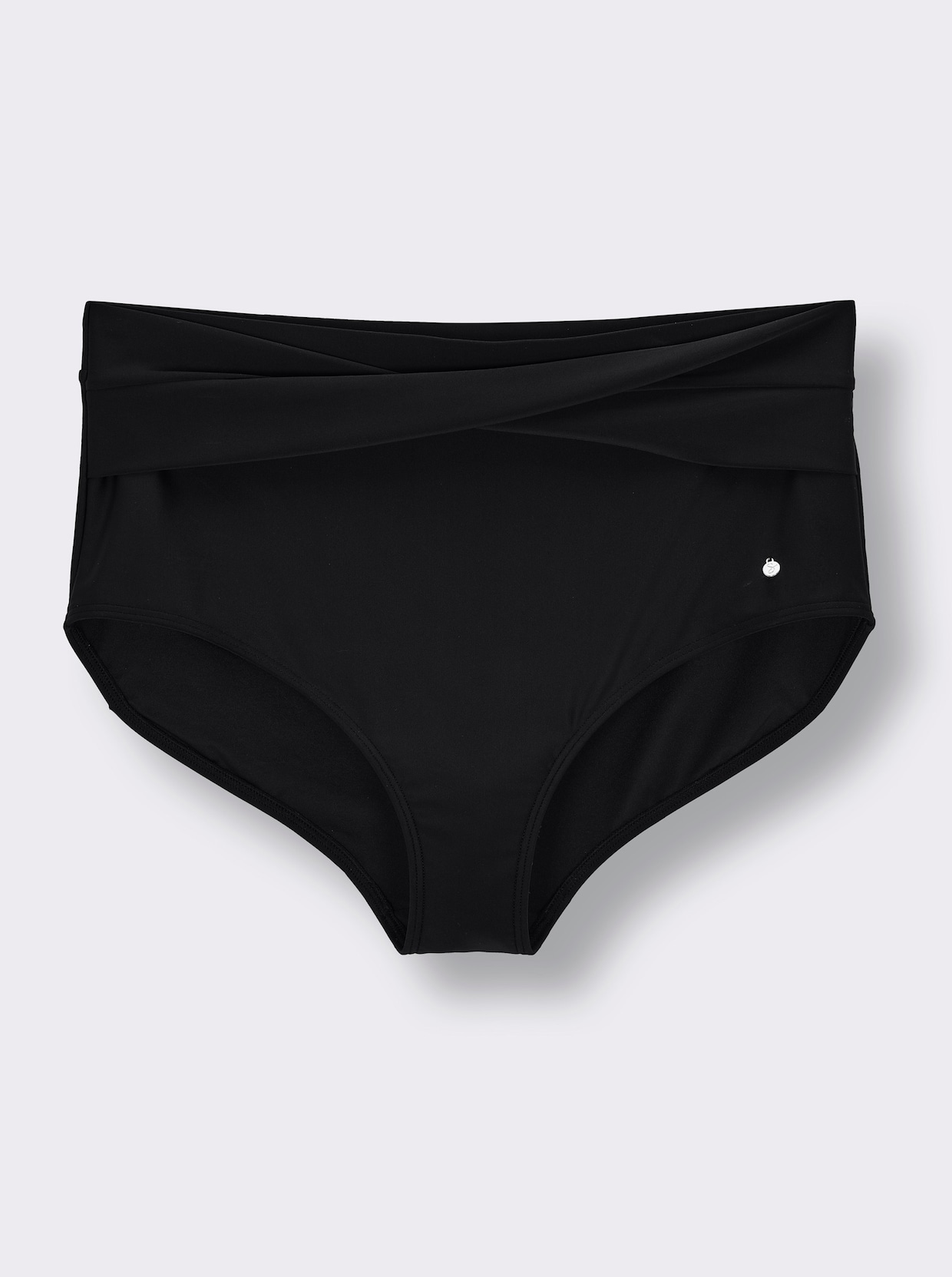 sheego Badehose mit Wickel-Detail und Shaping-Effekt - schwarz