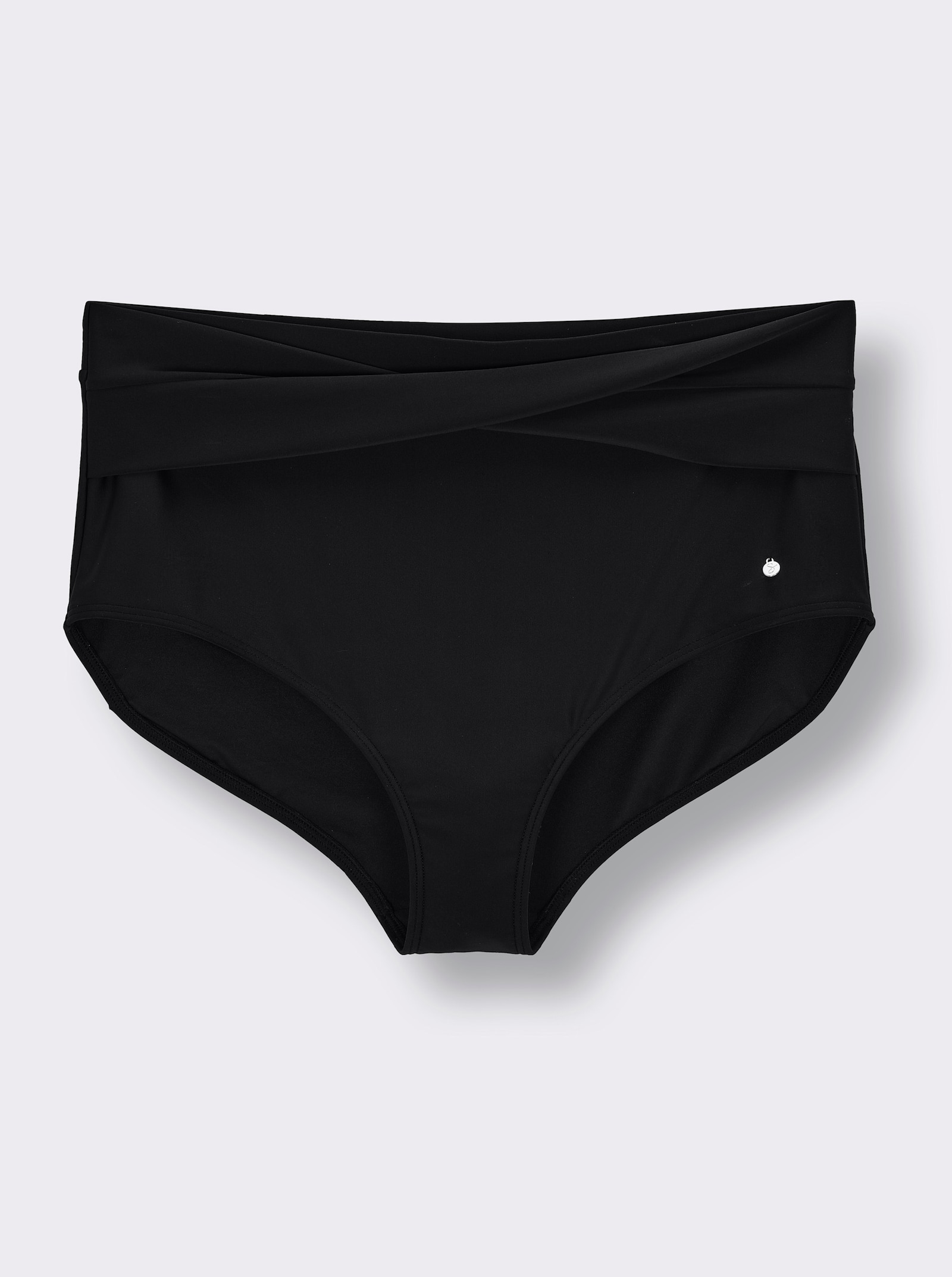 sheego Badehose mit Wickel-Detail und Shaping-Effekt - schwarz