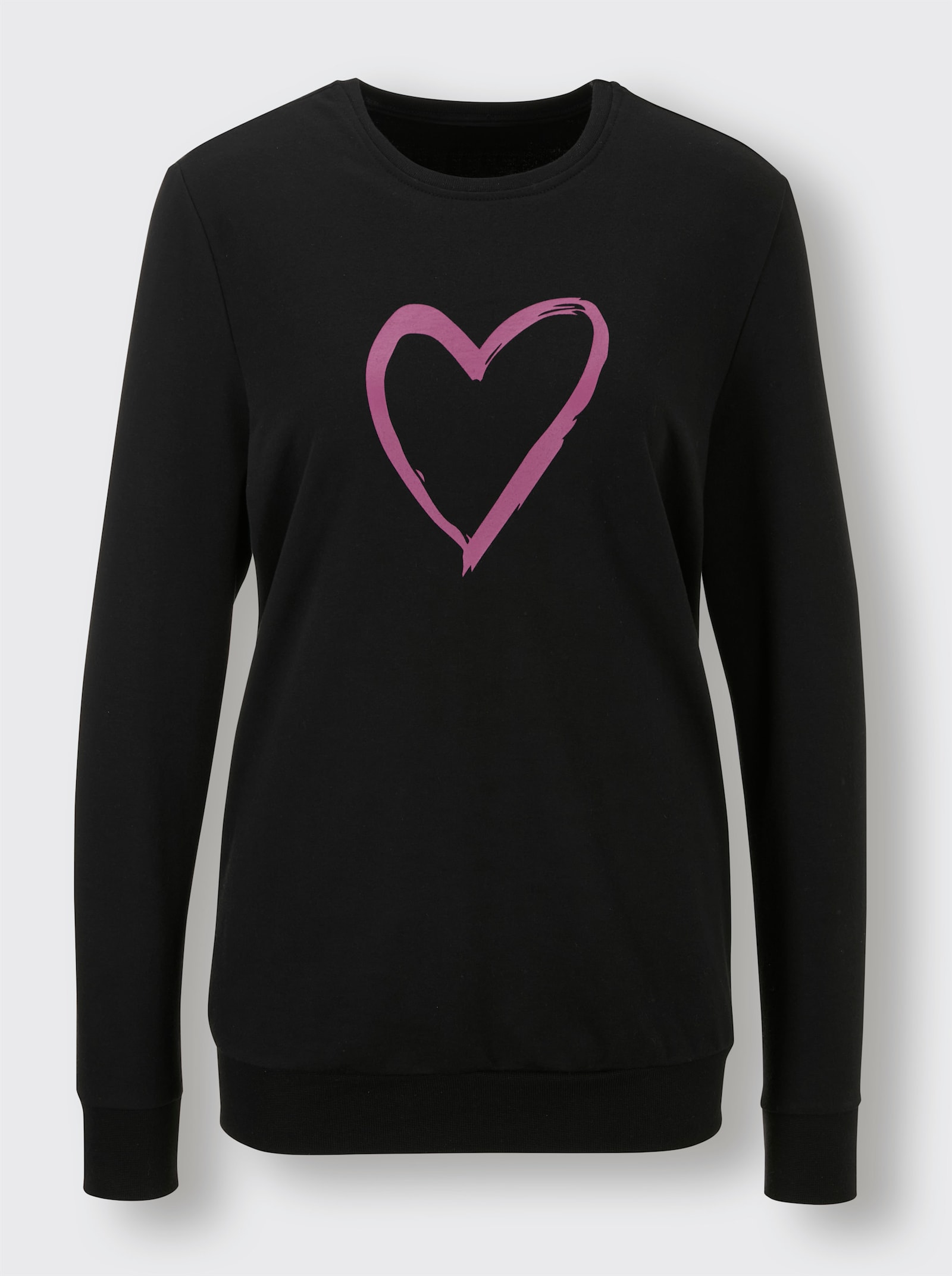 Catamaran Sports Sweatshirt met hartprint - zwart/magenta