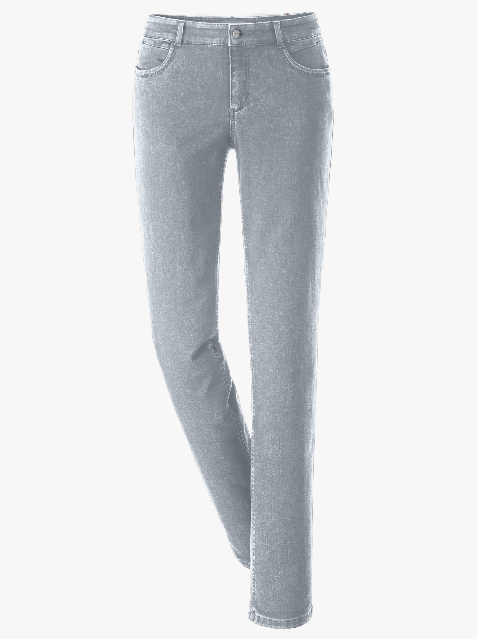 Ascari Stretch-Jeans in Röhren-Form - grau