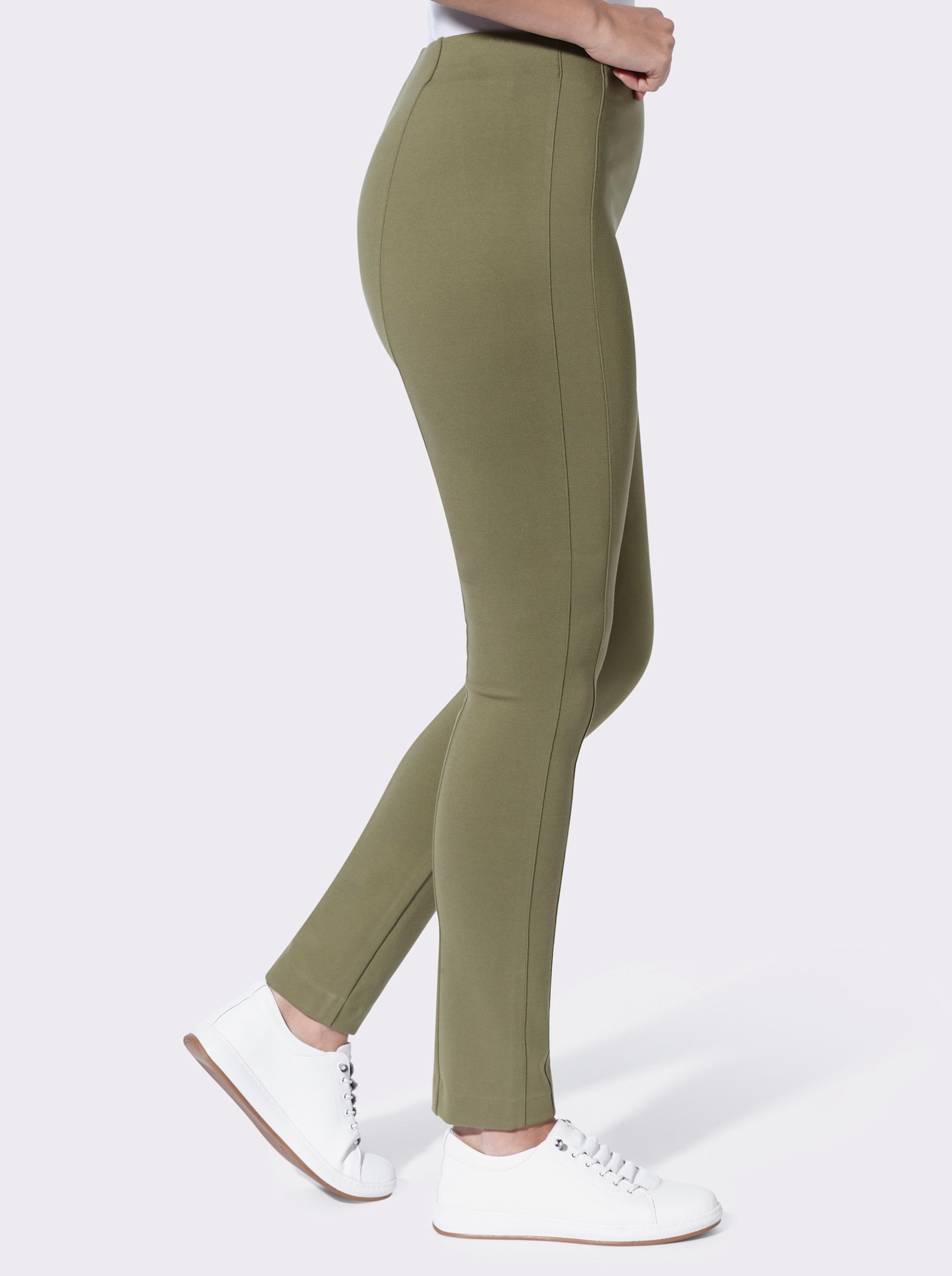 heine Jerseyhose mit Dehnbund - khaki