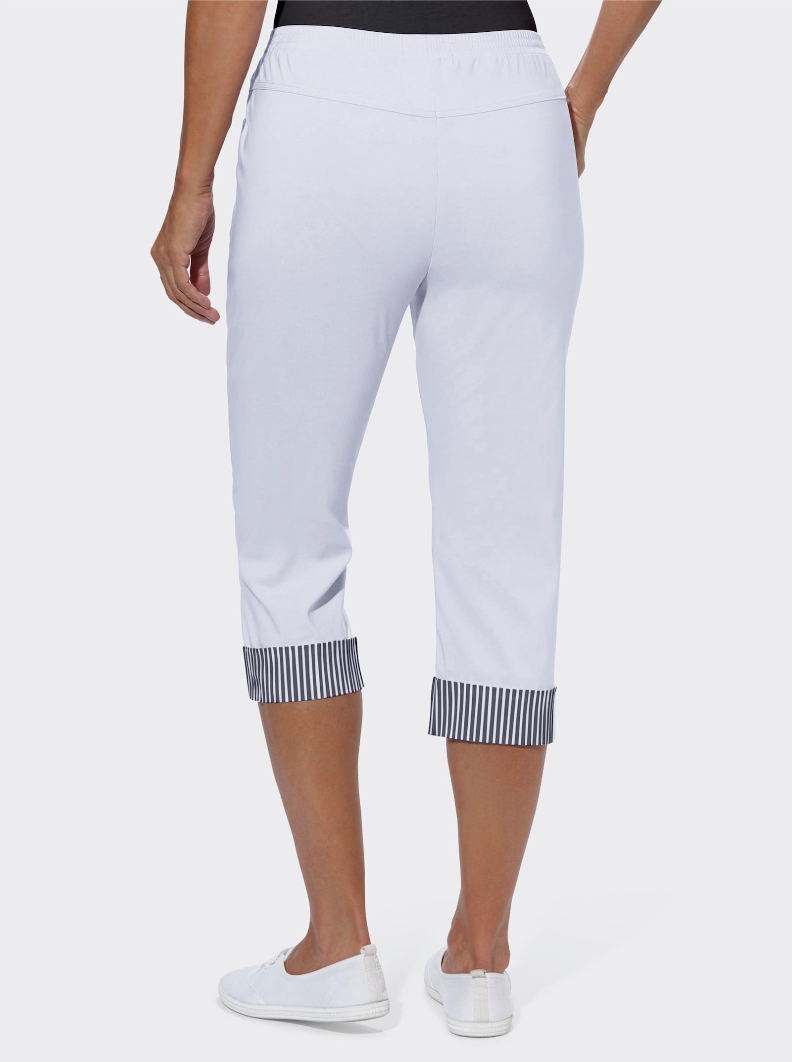 Caprihose in Schlupfform - weiß