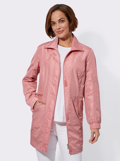 Longjacke mit Ziernähten - flamingo