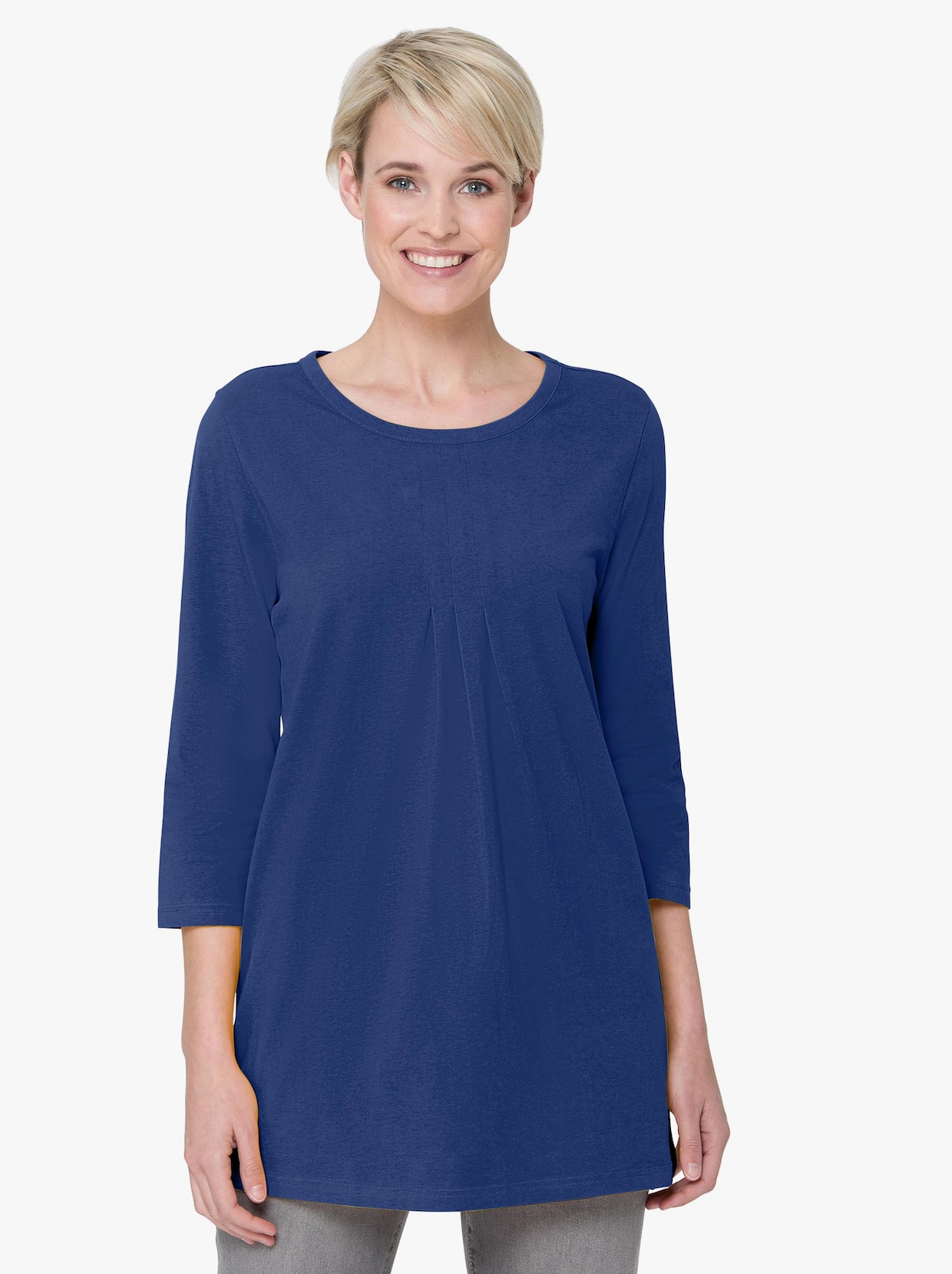 Lang shirt - koningsblauw