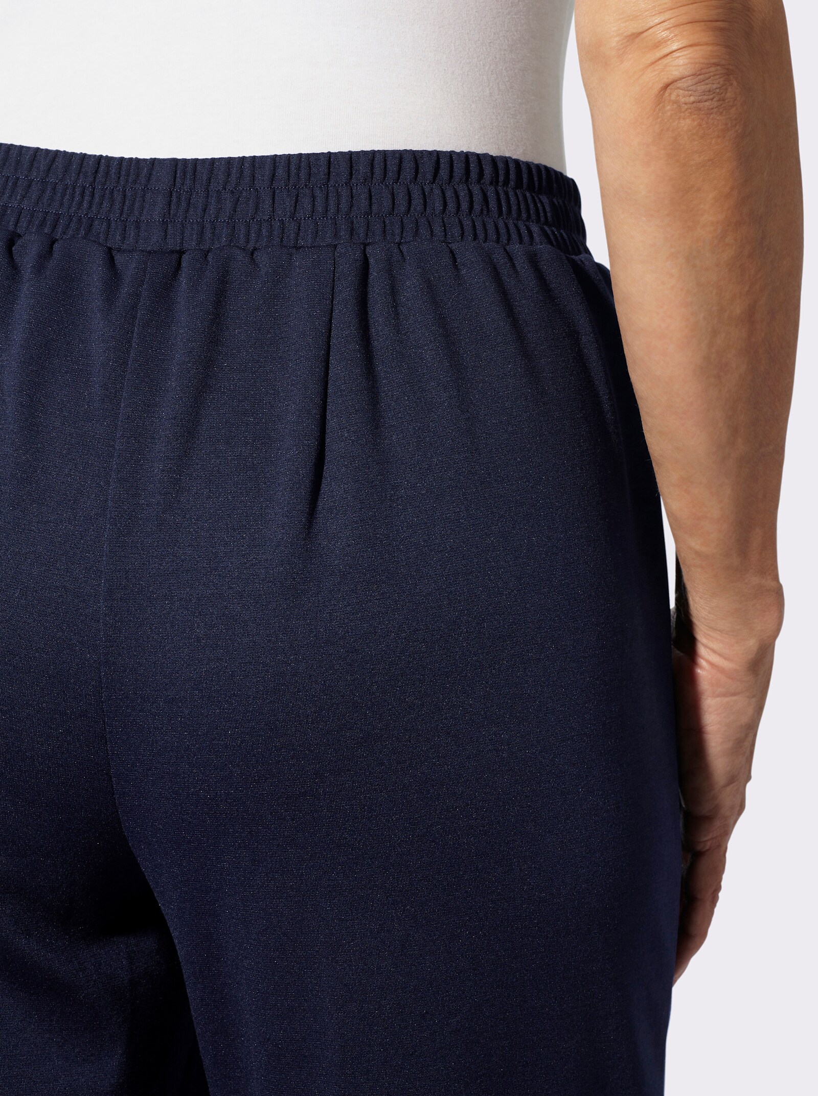 Bügelfaltenhose in Interlock-Qualität - marine