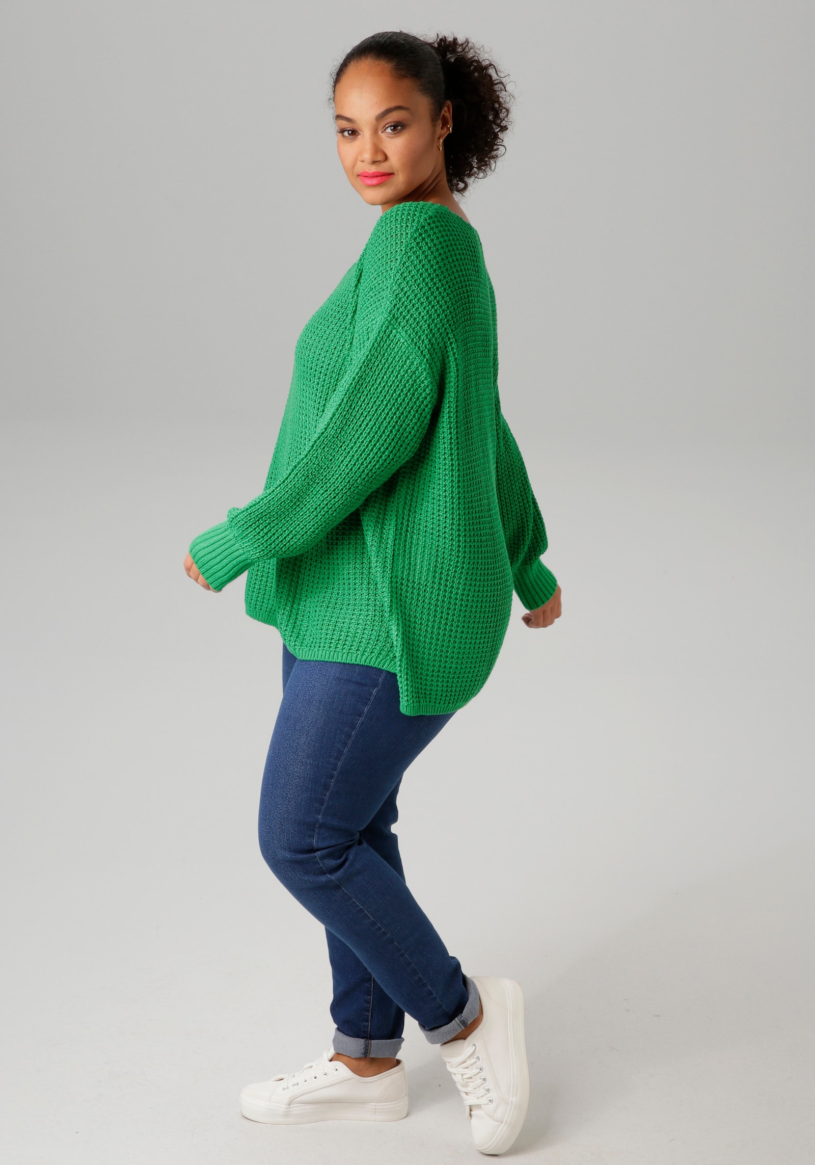 Aniston PLUS Strickpullover - grün