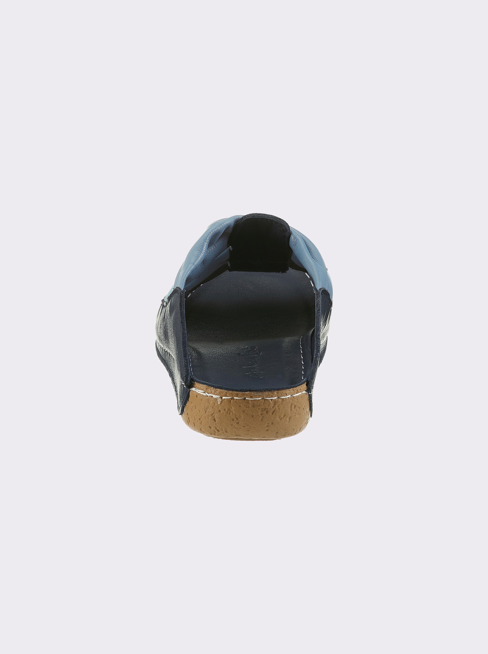 Andrea Conti Pantolette aus Leder - jeansblau-hellblau