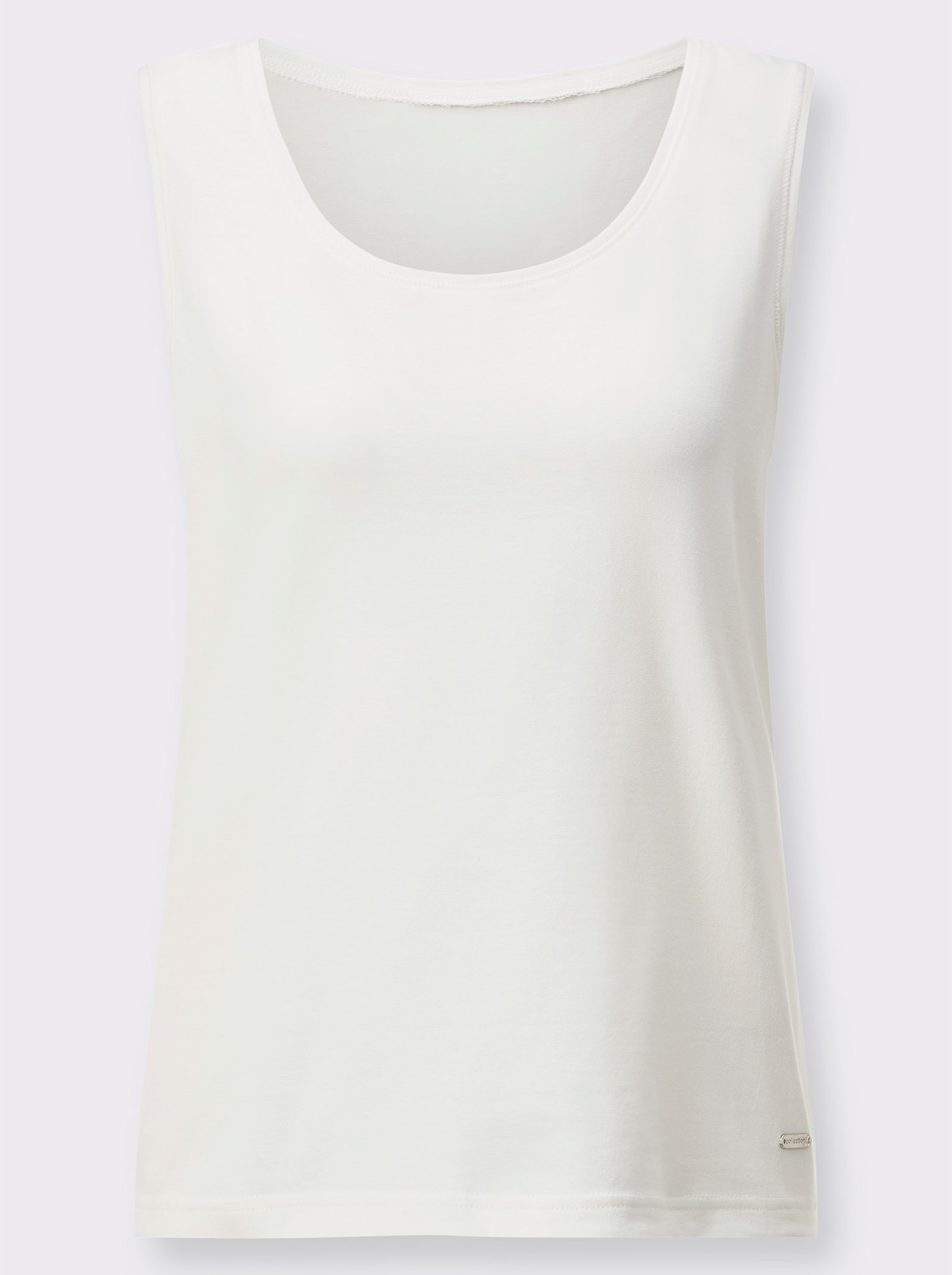 Linne i stretchmaterial - gräddvit