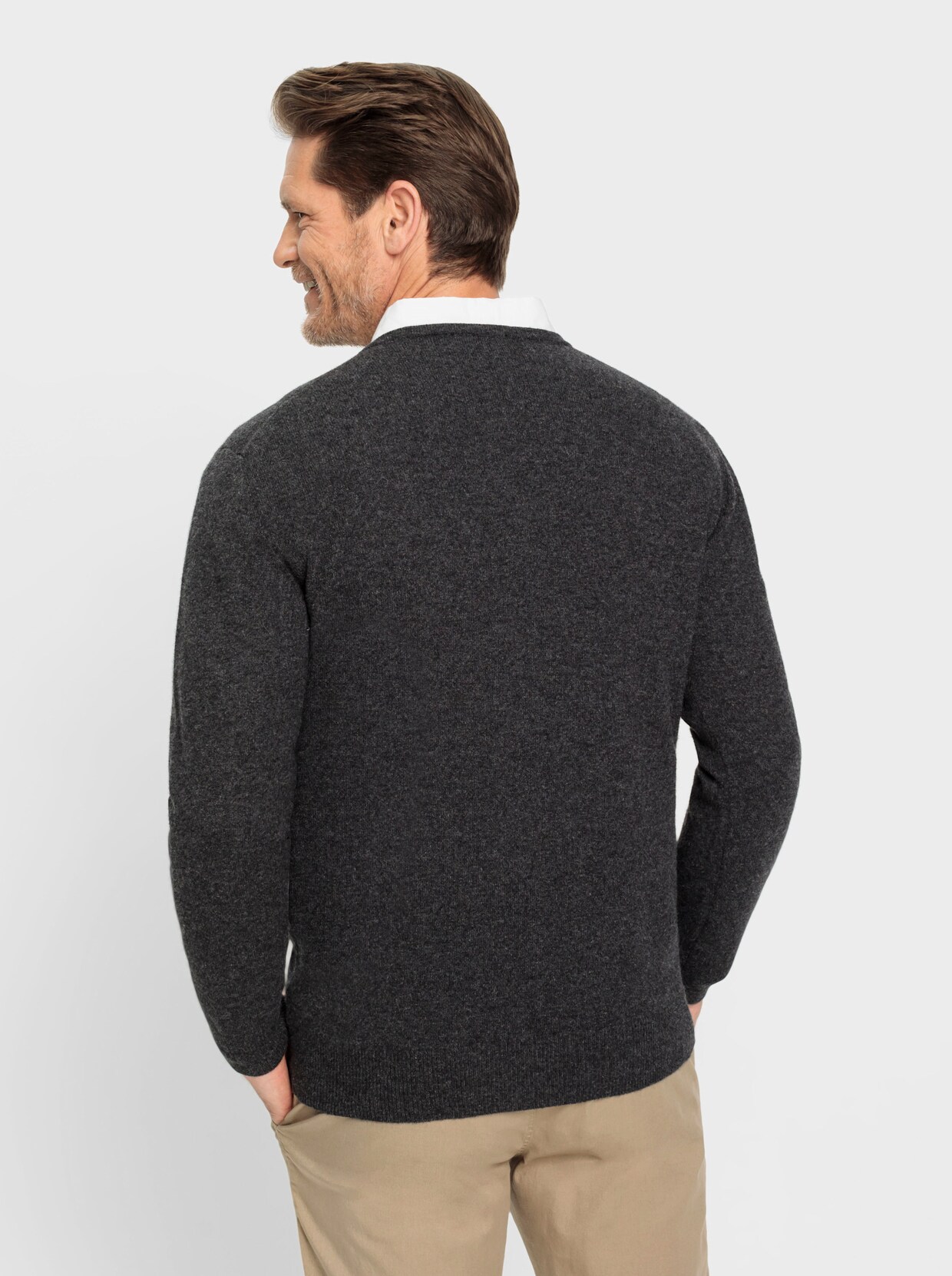 Marco Donati Kaschmir-Pullover - anthrazit-meliert